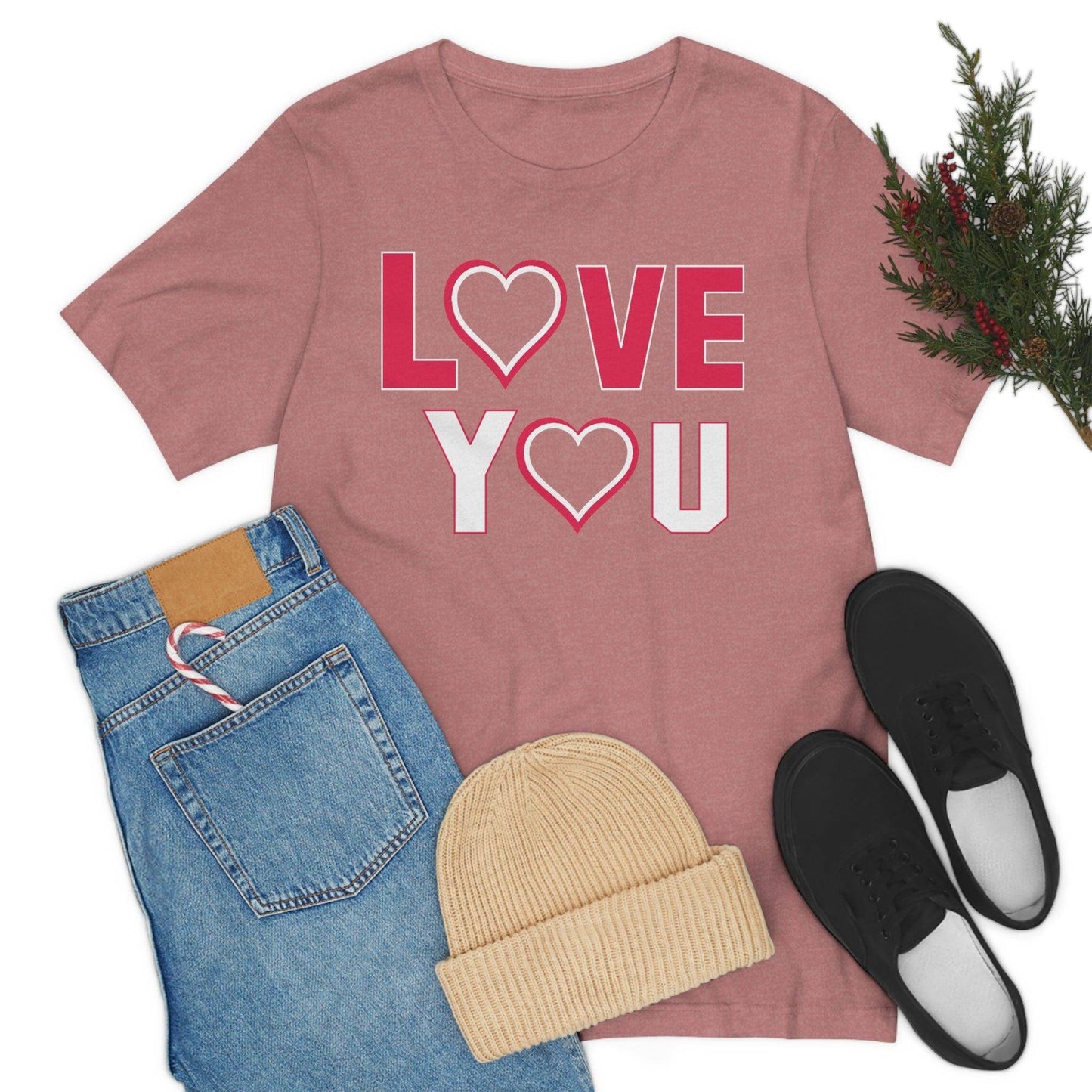 love you heart Tee - Giftsmojo