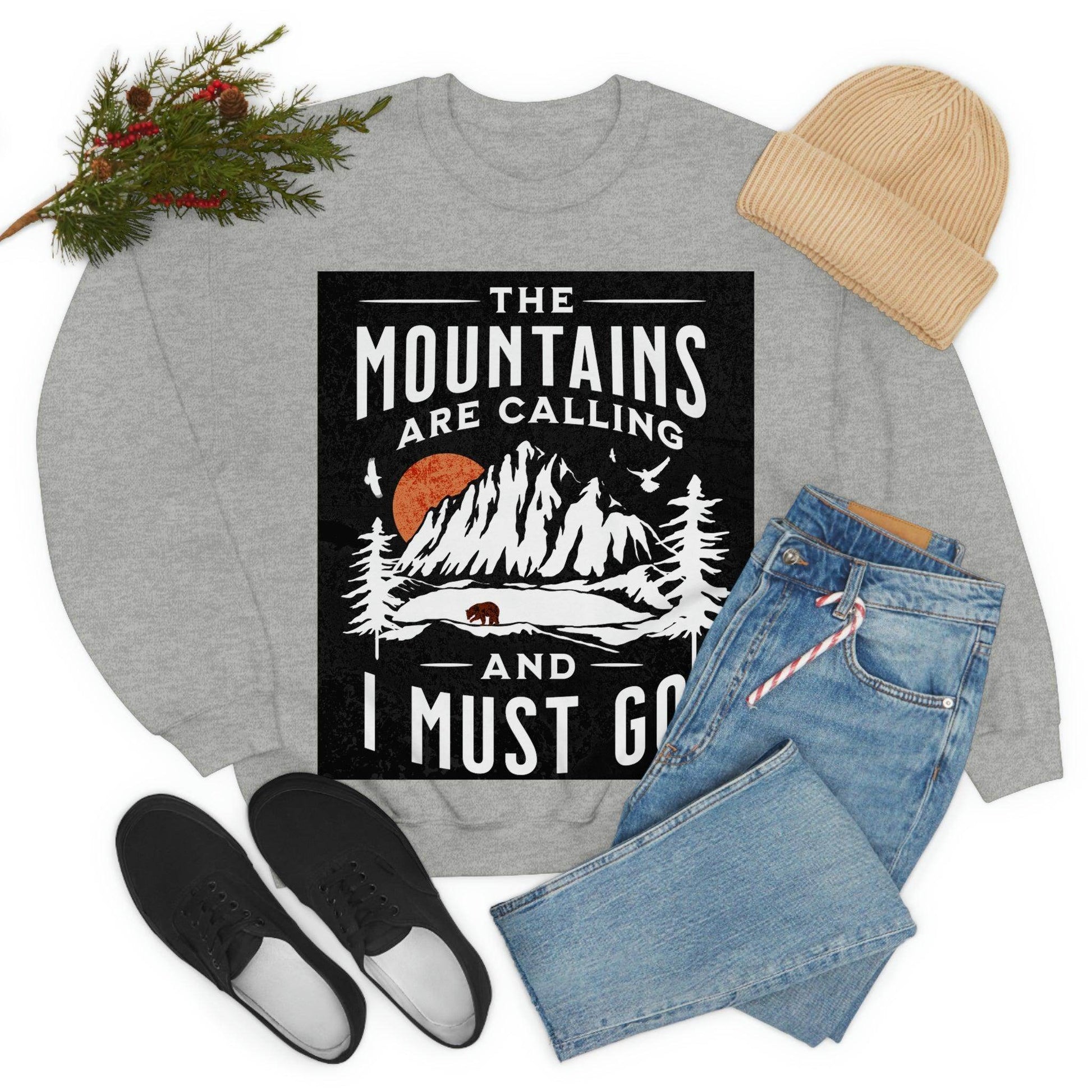 The Mountains are calling Crewneck Sweatshirt - Giftsmojo