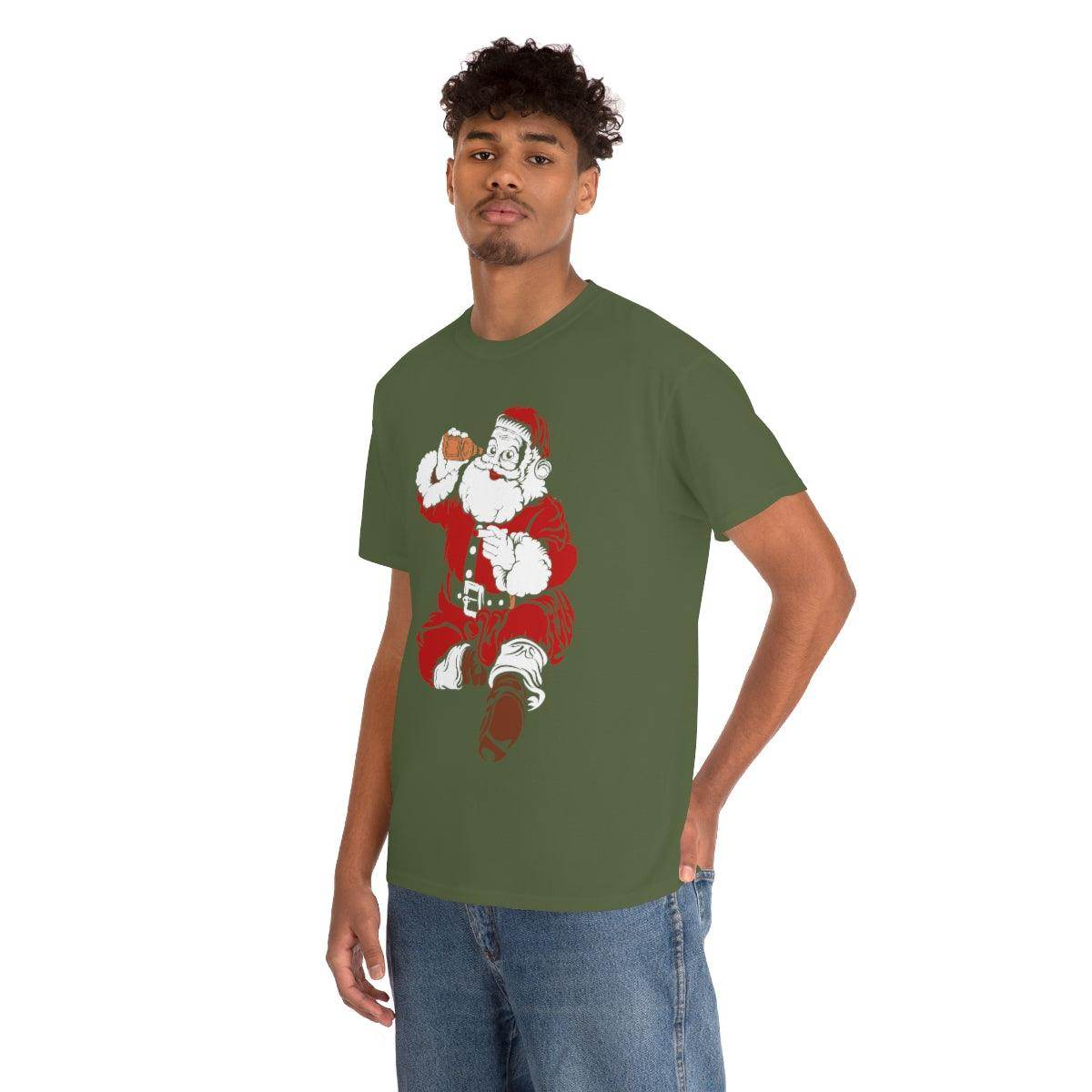 Santa Drinking Beer Funny T-shirt Funny Christmas Shirt Funny Santa Shirt Santa Gift - Giftsmojo