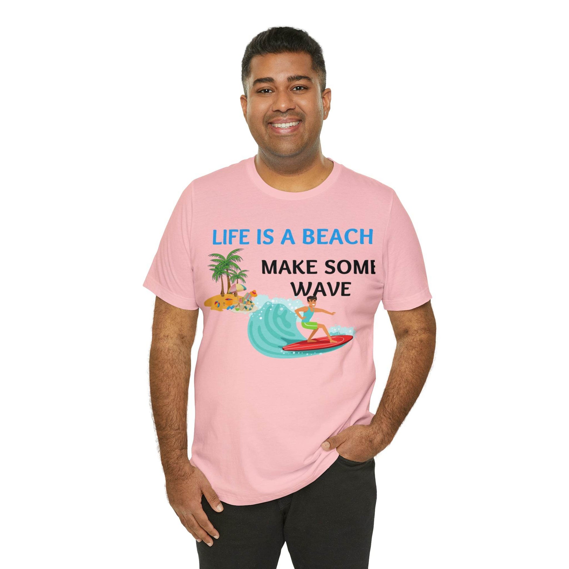 Life is a Beach shirt, Beach t-shirt, Summer shirt, Relaxing beachwear, Coastal fashion, Beach-inspired clothing, Beach adventure apparel - Giftsmojo
