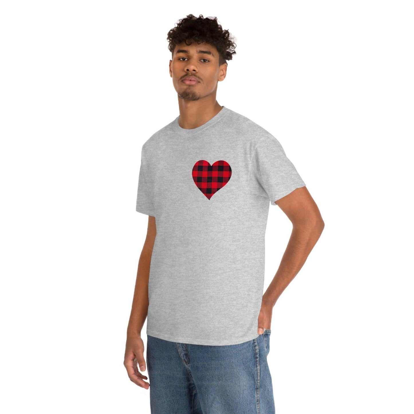 Plaid Heart T-Shirt - Giftsmojo