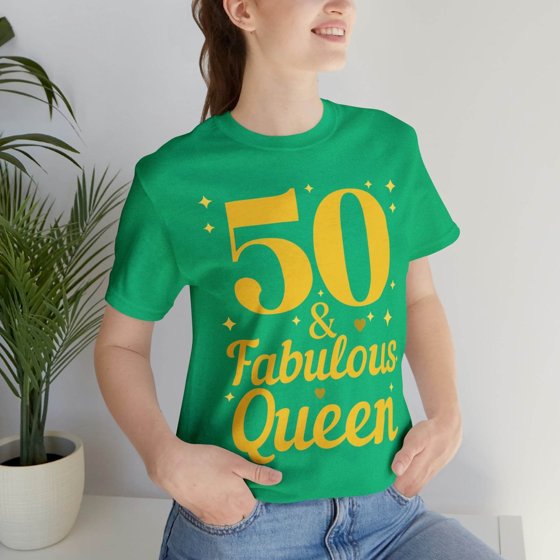 50 and Fabulous Queen shirt, Funny 50th birthday shirt - Giftsmojo
