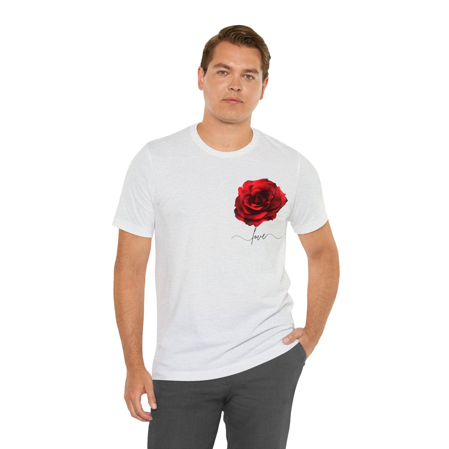 Love Rose Flower shirt, Floral motif, Floral shirt, Engagement gift, Anniversary gift, Wedding gift, gift for Wife, gift for Mom
