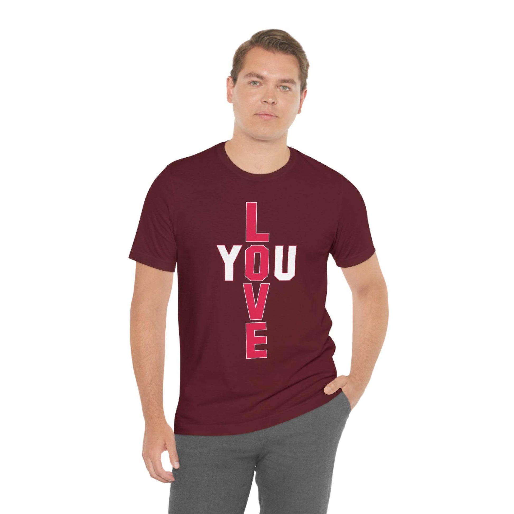 T-shape Love you Tee - Giftsmojo