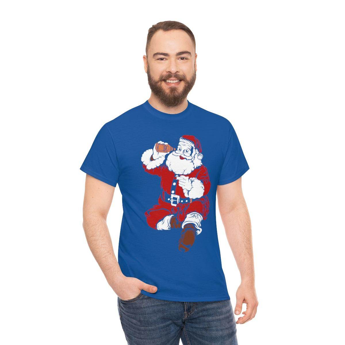 Santa Drinking Beer Funny T-shirt Funny Christmas Shirt Funny Santa Shirt Santa Gift - Giftsmojo