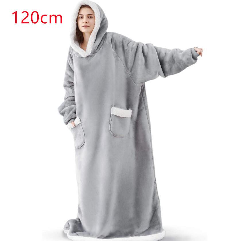 Winter TV Hoodie Blanket Winter Warm Home Clothes Women Men Oversized Pullover With Pockets - Giftsmojo