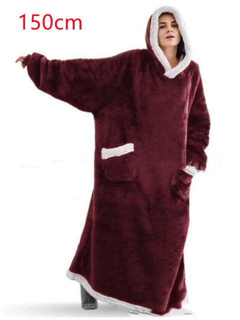 Winter TV Hoodie Blanket Winter Warm Home Clothes Women Men Oversized Pullover With Pockets - Giftsmojo