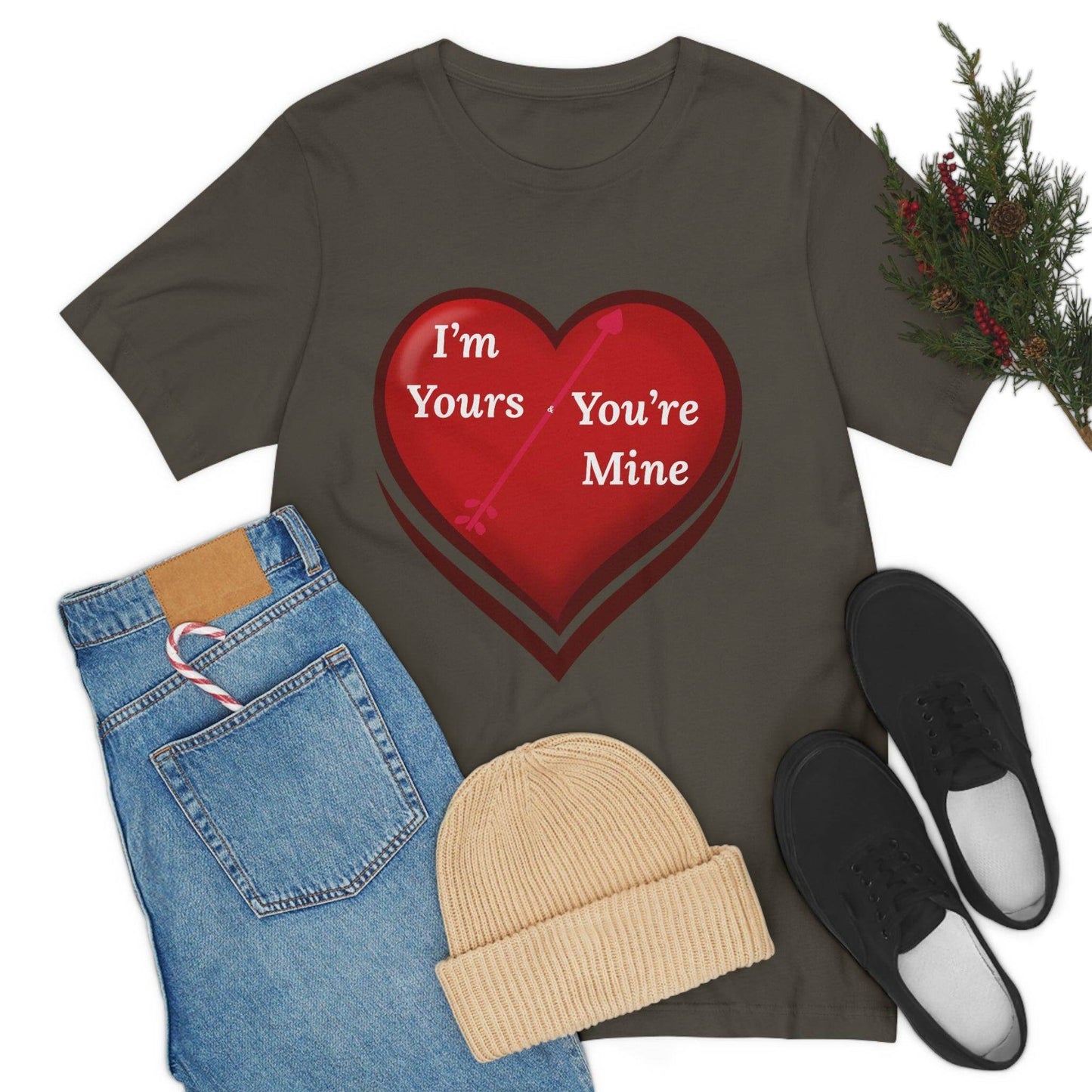 I'm Yours and You're Mine Heart Tee - Giftsmojo