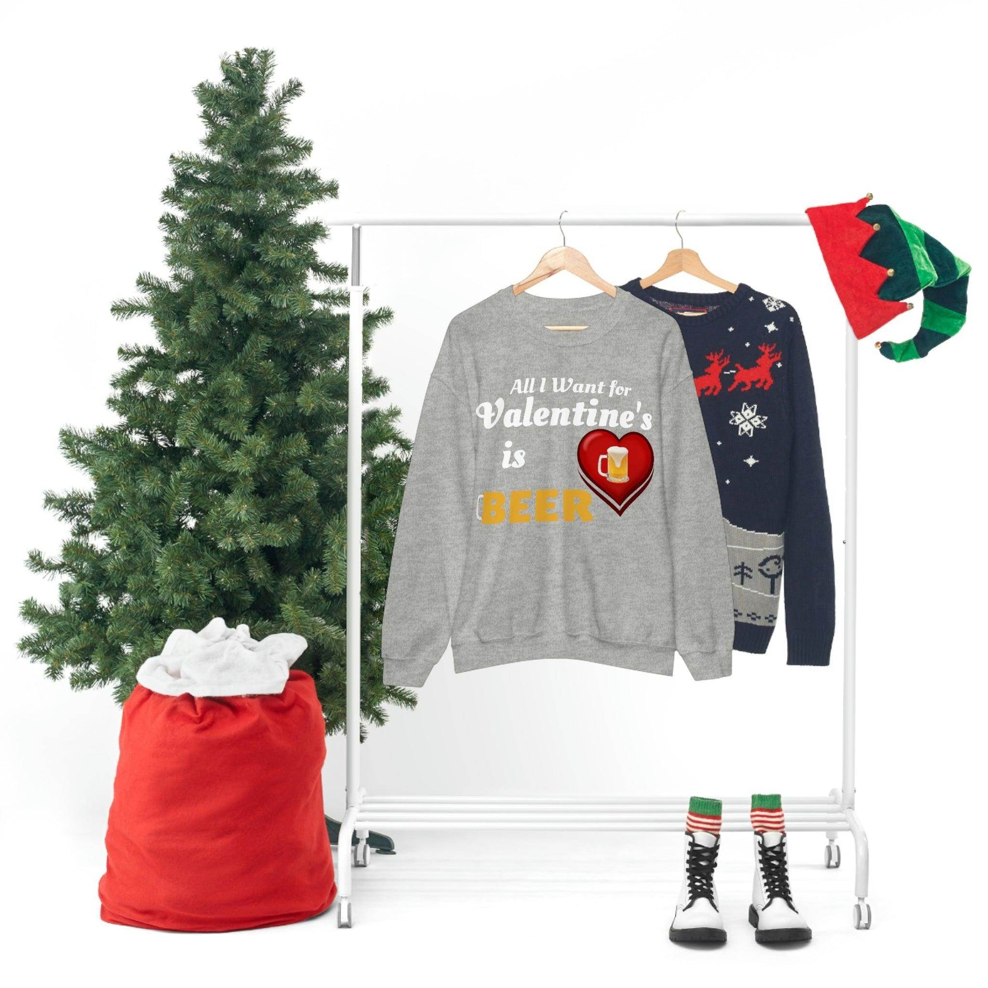 All I want for Valentine's is Beer Sweatshirt - Giftsmojo