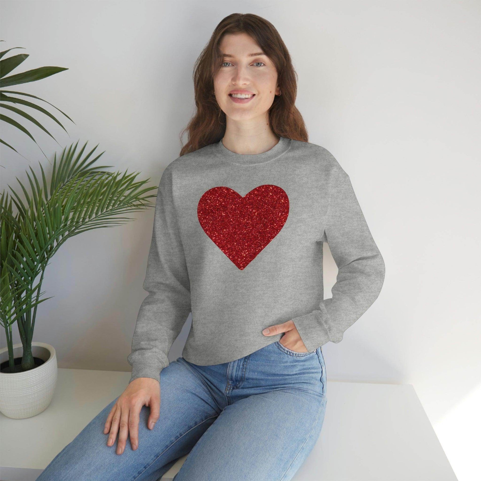 Heart Sweatshirt Love sweatshirt Love Shirt Cute Love Shirt with Heart Valentine sweatshirt - Matching Love shirt Girlfriend gift Boyfriend - Giftsmojo