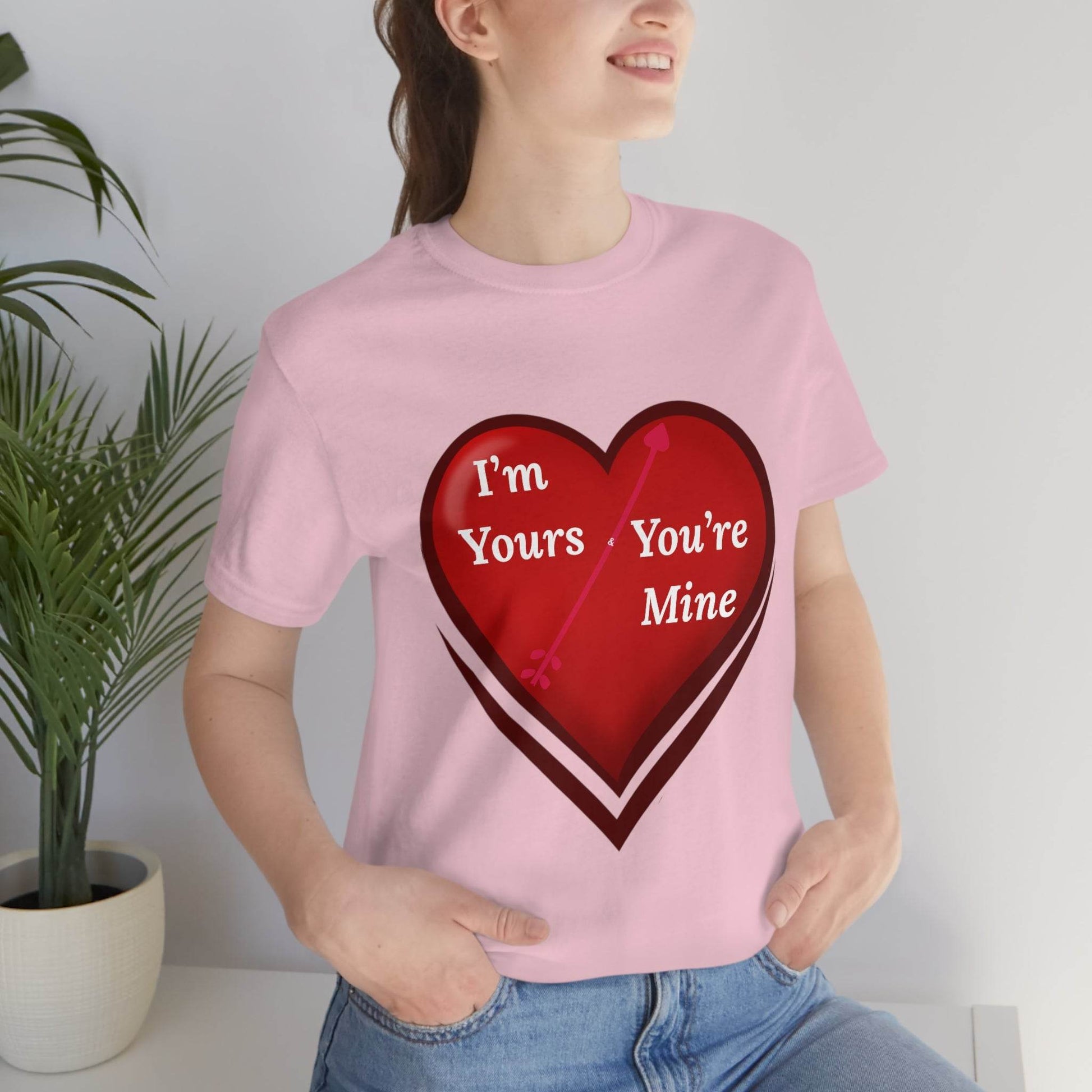 I'm Yours and You're Mine Heart Tee - Giftsmojo