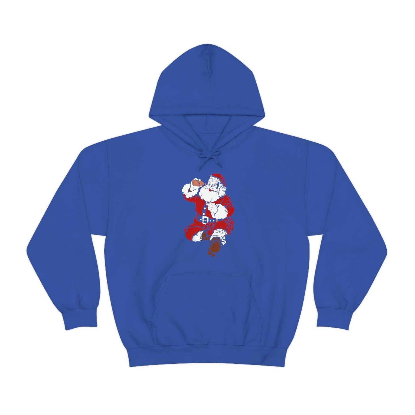 Santa drinking beer funny Hooded Sweatshirt, - Giftsmojo
