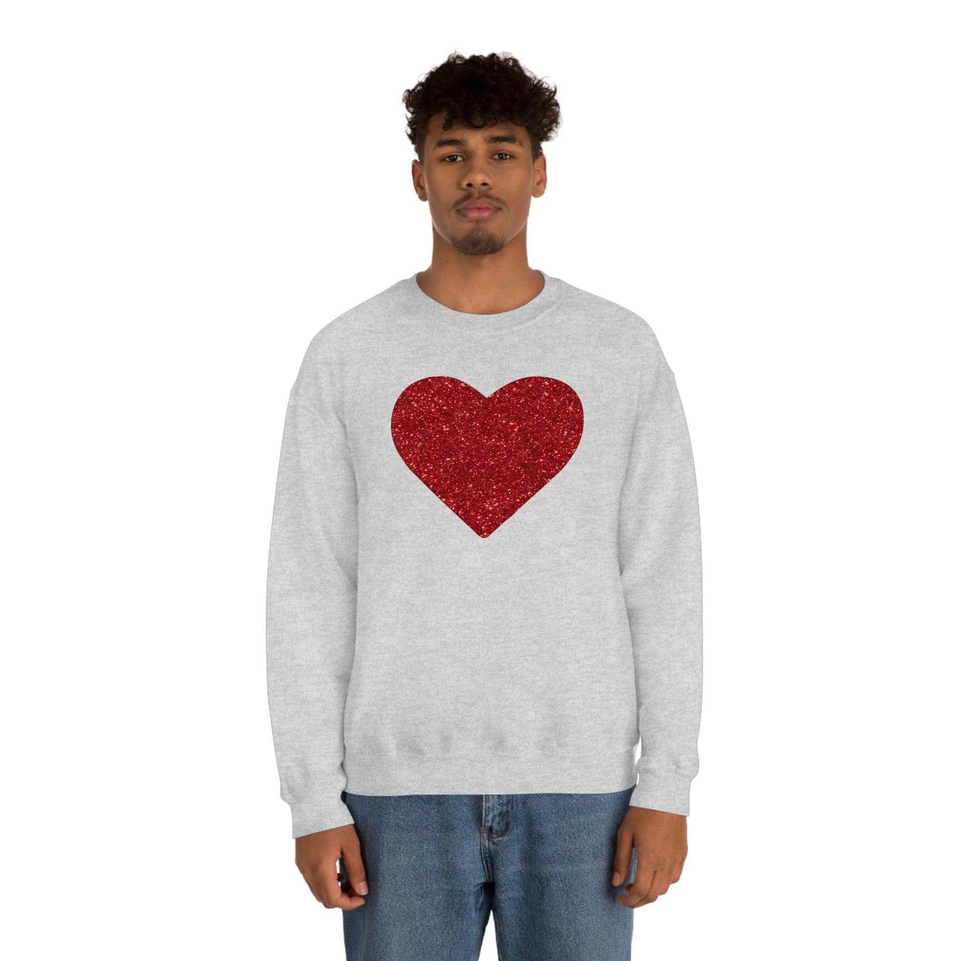 Heart Sweatshirt Love sweatshirt Love Shirt Cute Love Shirt with Heart Valentine sweatshirt - Matching Love shirt Girlfriend gift Boyfriend - Giftsmojo
