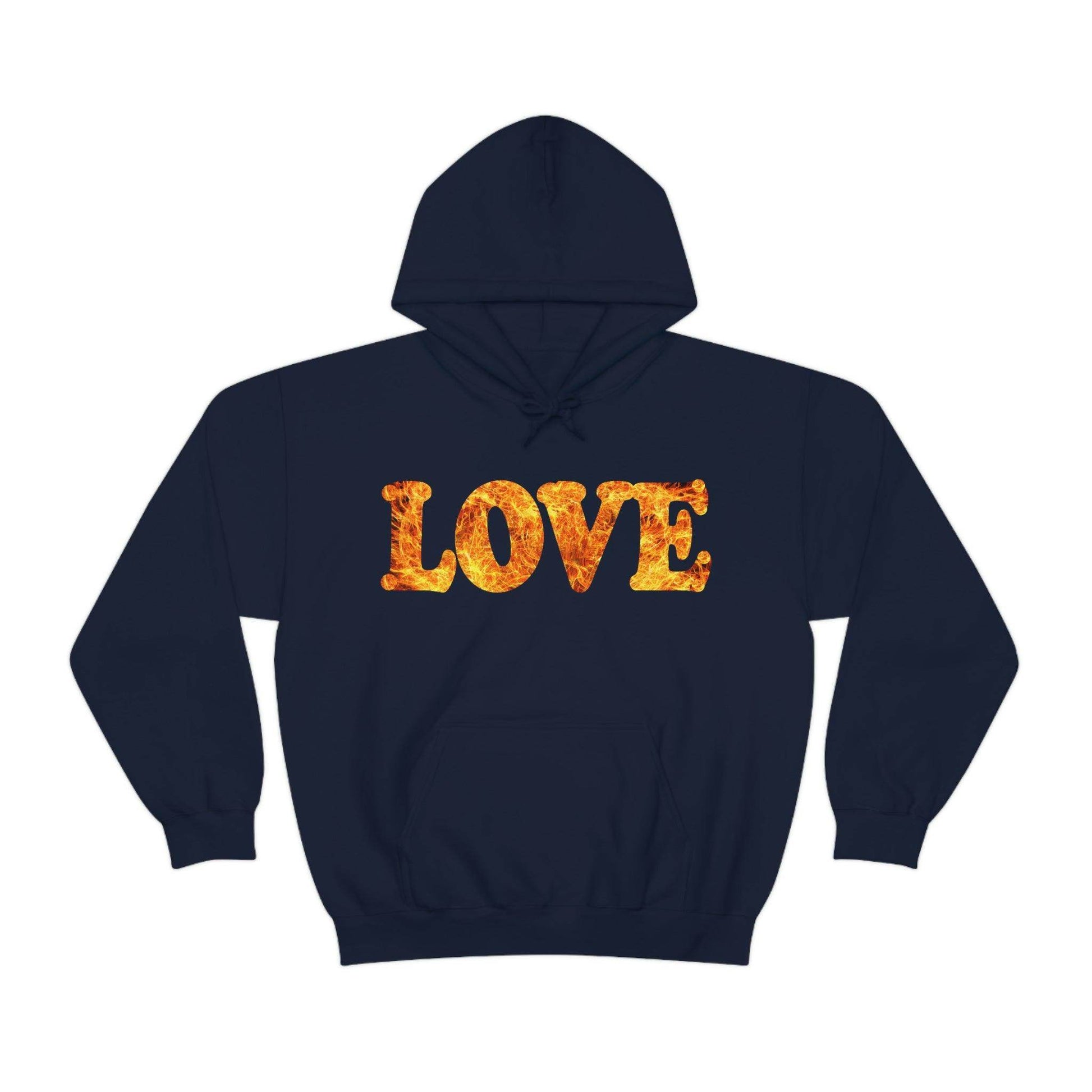 Love Fire Hooded Sweatshirt - Giftsmojo