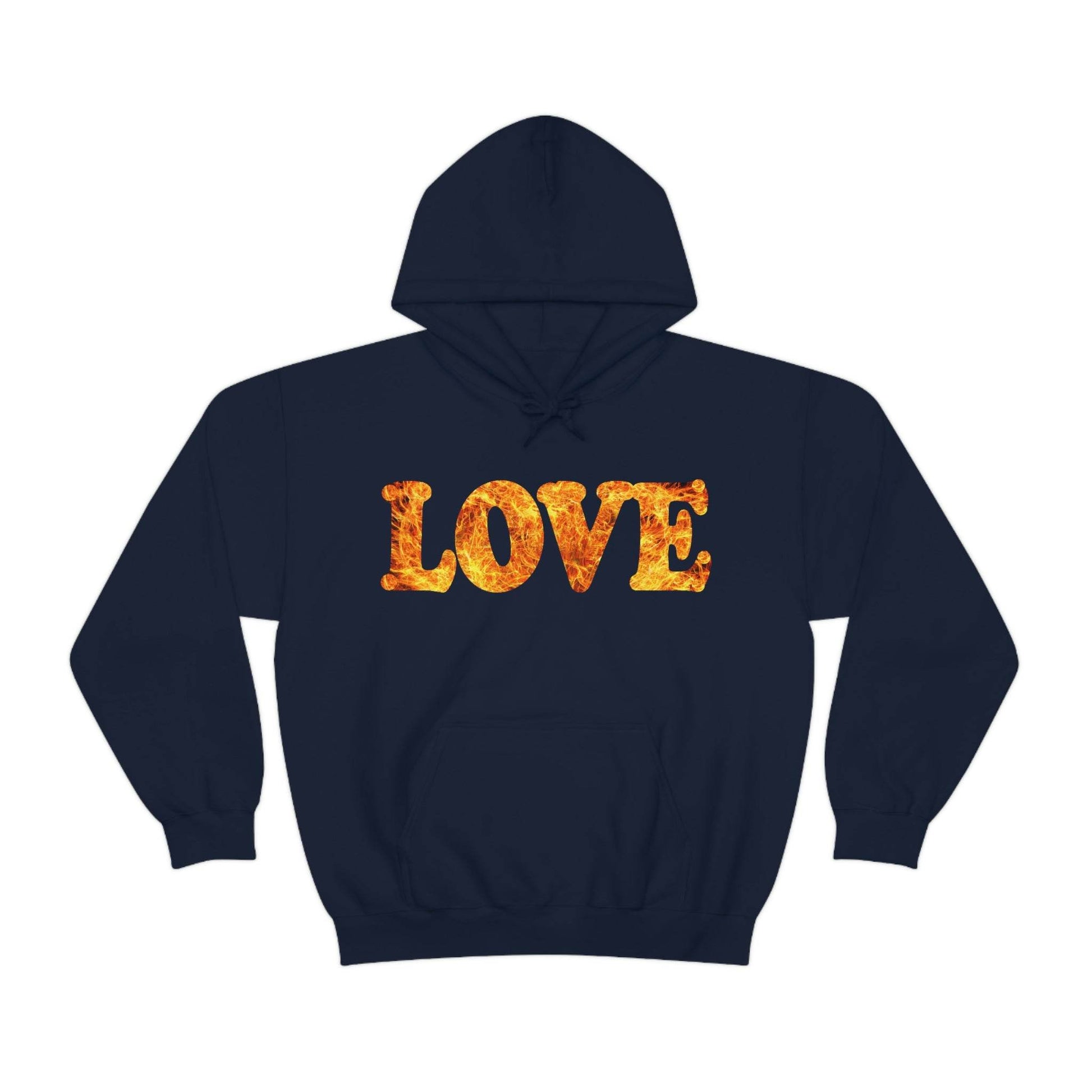 Love Fire Hooded Sweatshirt - Giftsmojo