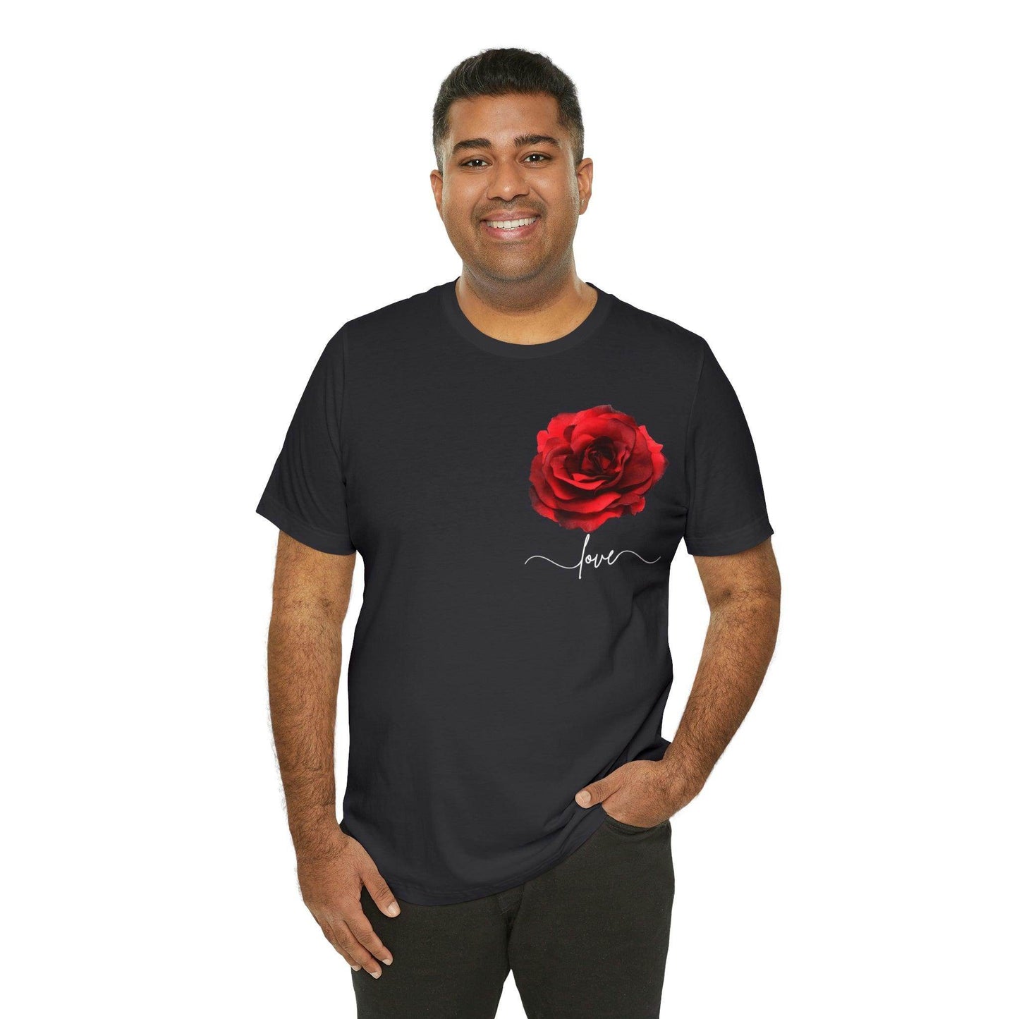 Love Rose Flower T-shirt for Women, Rose Graphic T-shirt, floral shirt, gift for her, love shirt - Giftsmojo