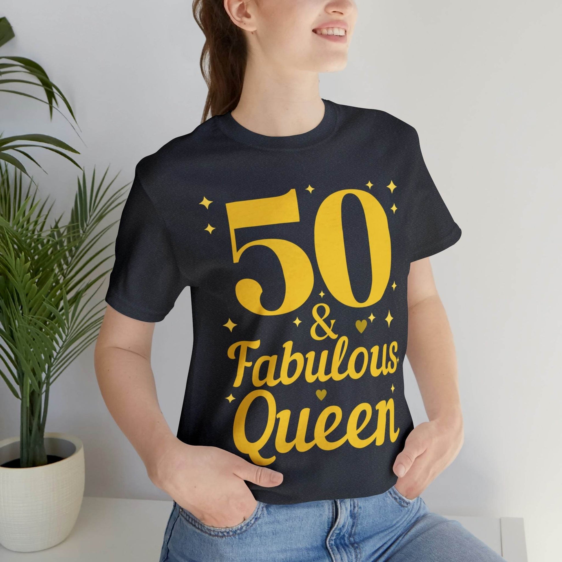 50 and Fabulous Queen shirt, Funny 50th birthday shirt - Giftsmojo
