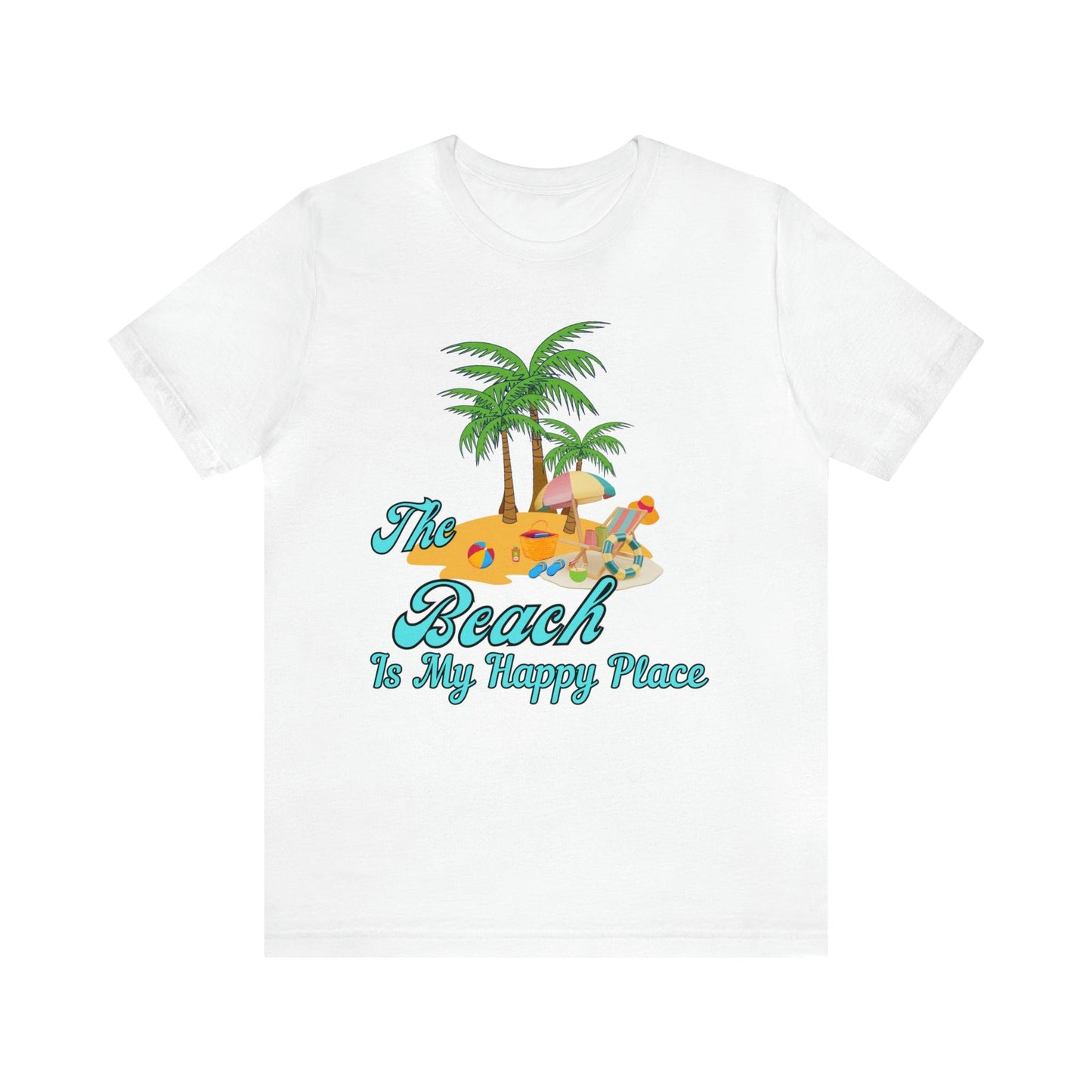 Beach shirt, The Beach is my happy place shirt, Beach t-shirt, Summer shirt, Beachwear, Beach fashion, Stylish beach apparel