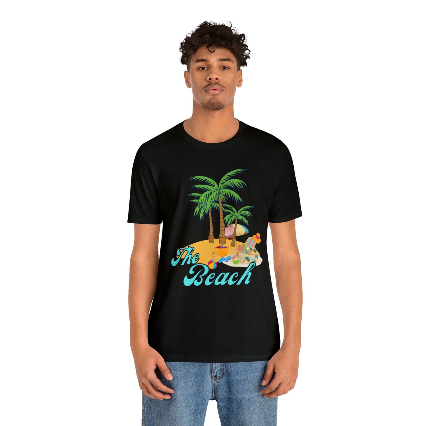 The Beach shirt, Beach t-shirt, Summer shirt, Beachwear, Beach fashion, Tropical print, Trendy design, Stylish beach apparel