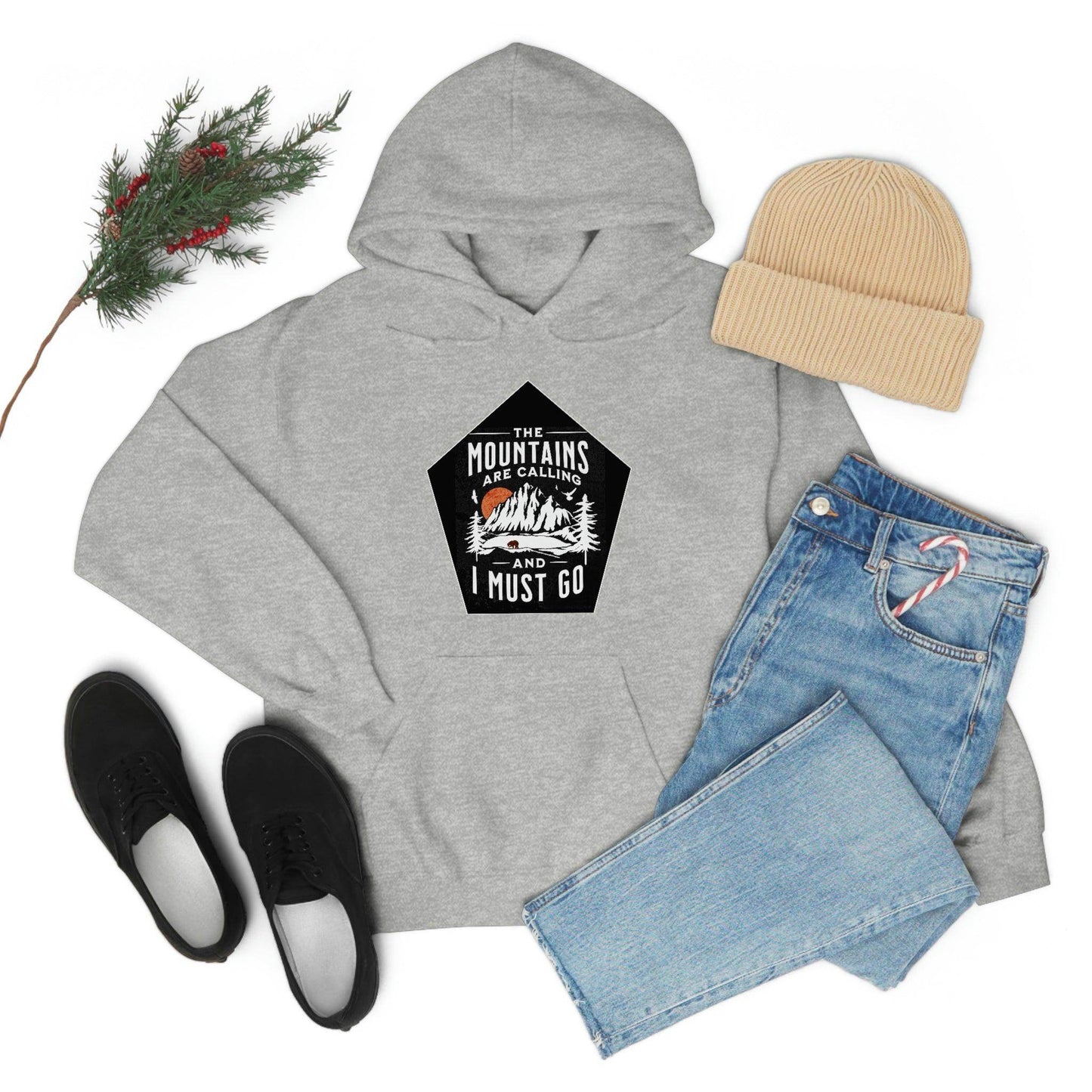 The Mountains are Calling and I Must Go, Hooded Sweatshirt - Giftsmojo
