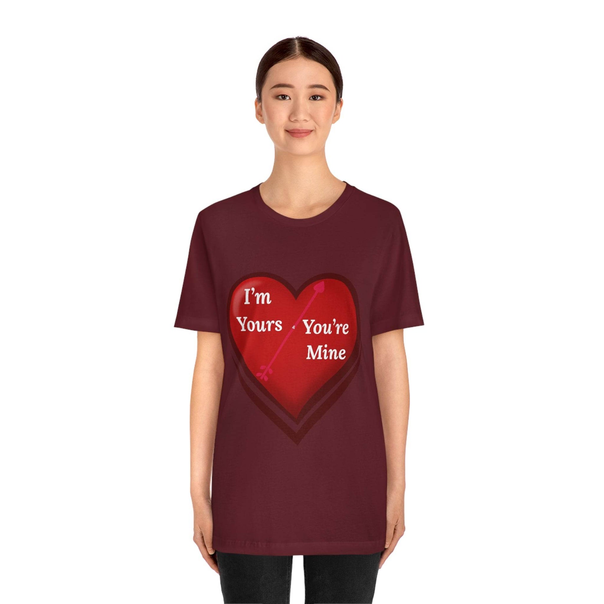 I'm Yours and You're Mine Heart Tee - Giftsmojo
