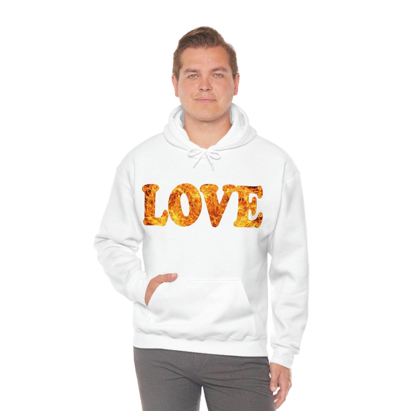 Love Fire Hooded Sweatshirt - Giftsmojo