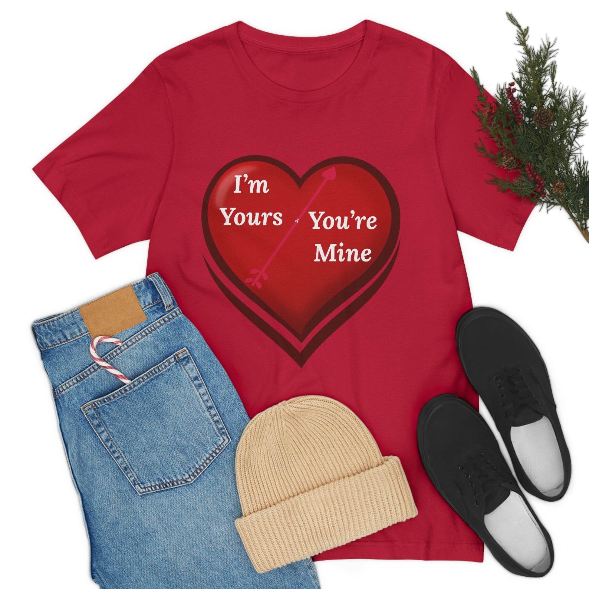 I'm Yours and You're Mine Heart Tee - Giftsmojo