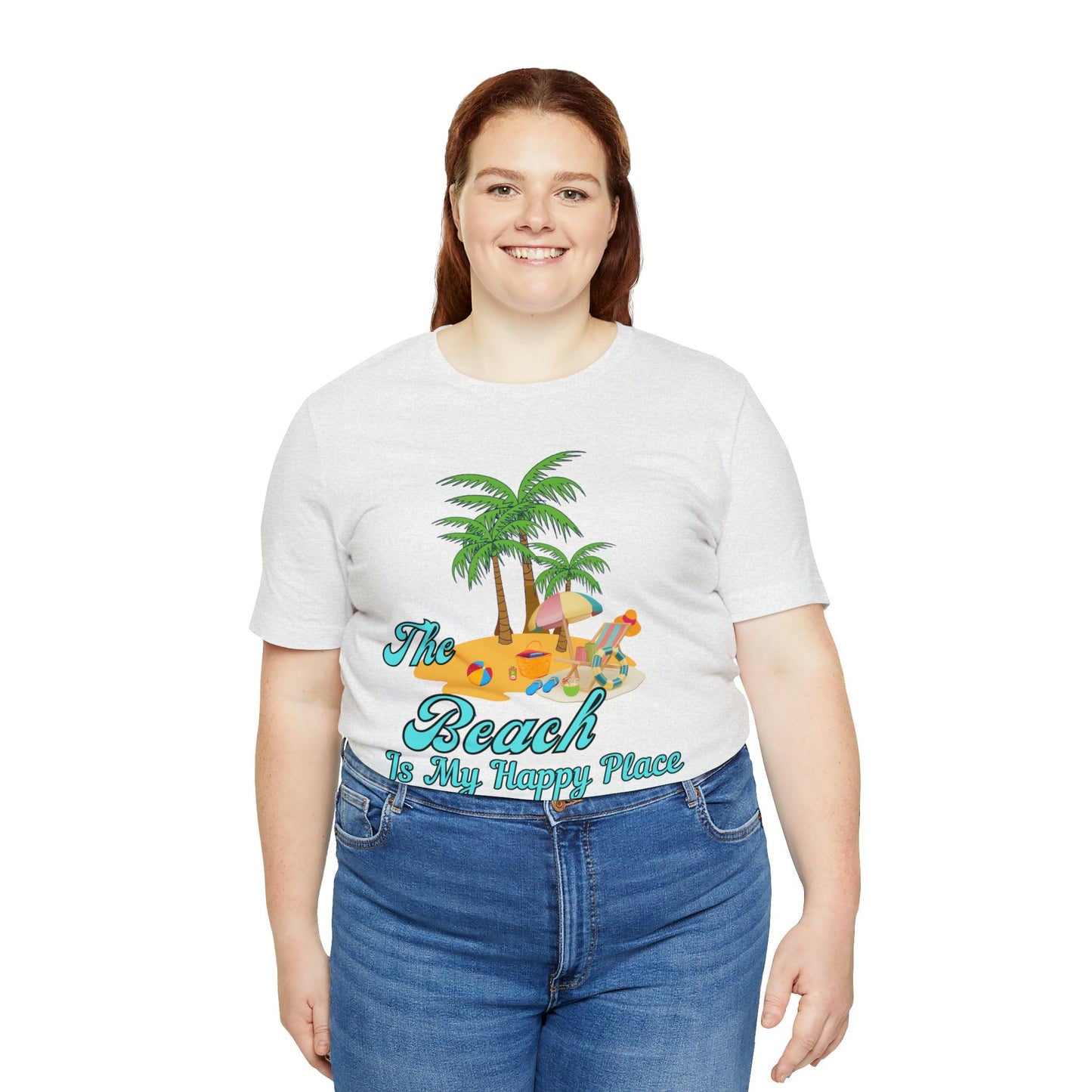 Beach shirt, The Beach is my happy place shirt, Beach t-shirt, Summer shirt, Beachwear, Beach fashion, Stylish beach apparel