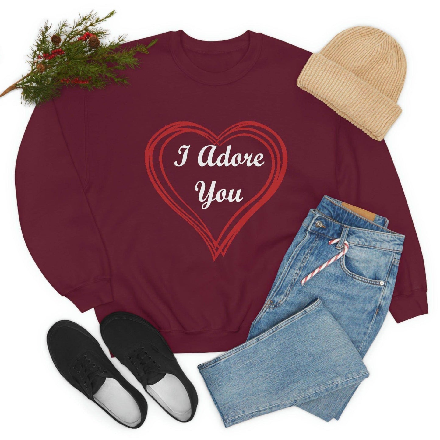 I Adore You Crewneck Sweatshirt - Giftsmojo