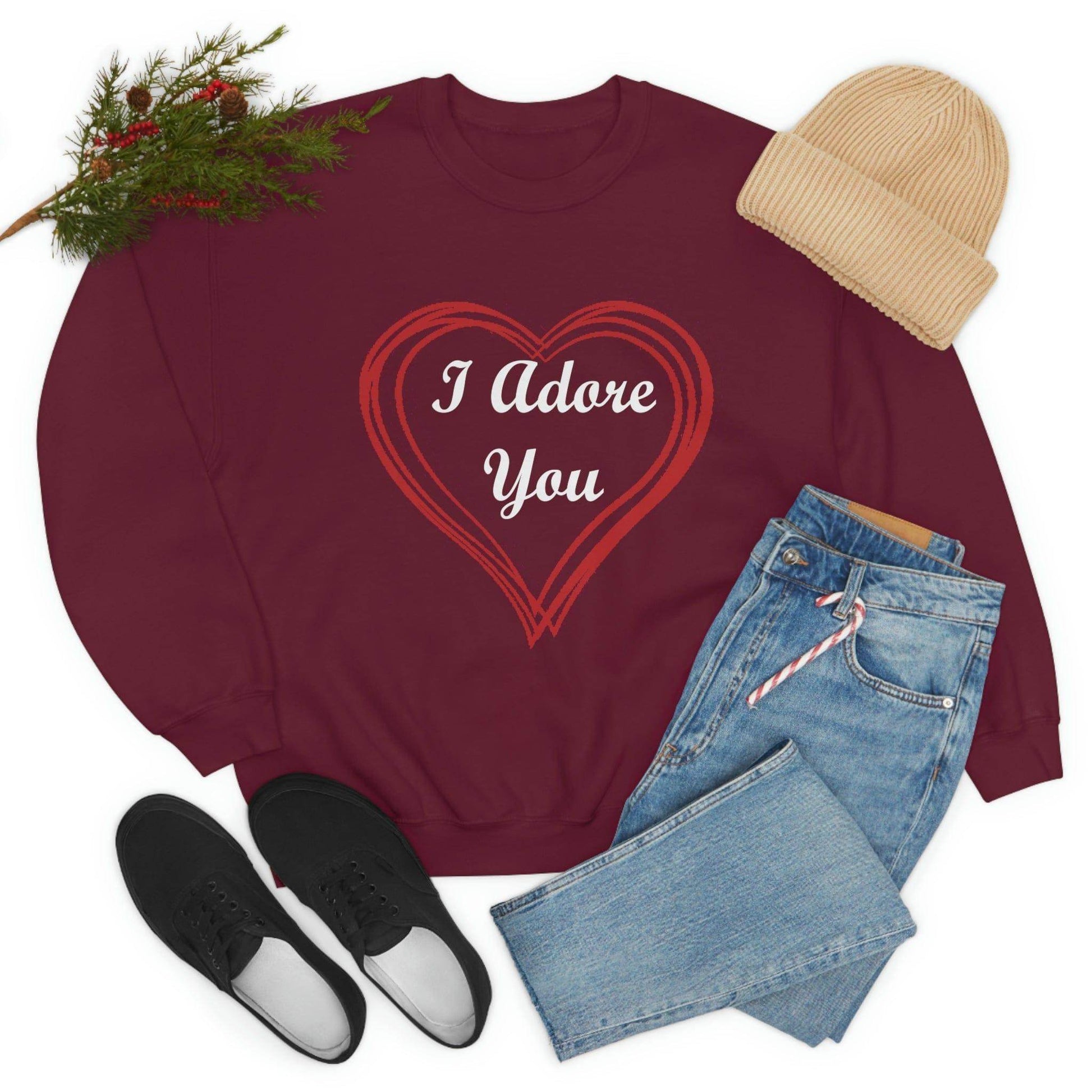 I Adore You Crewneck Sweatshirt - Giftsmojo