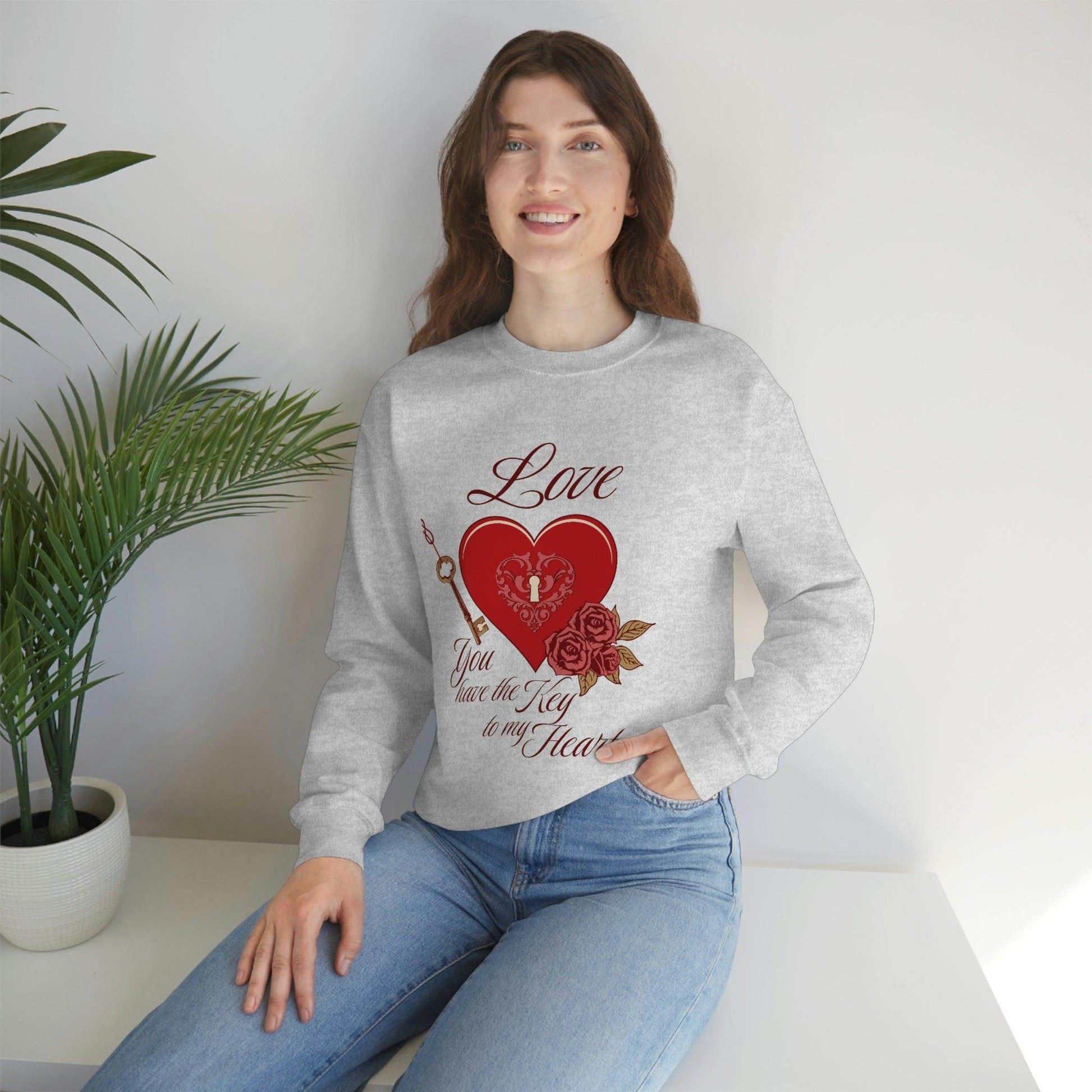 Love you have the key to my heart Sweatshirt - Giftsmojo