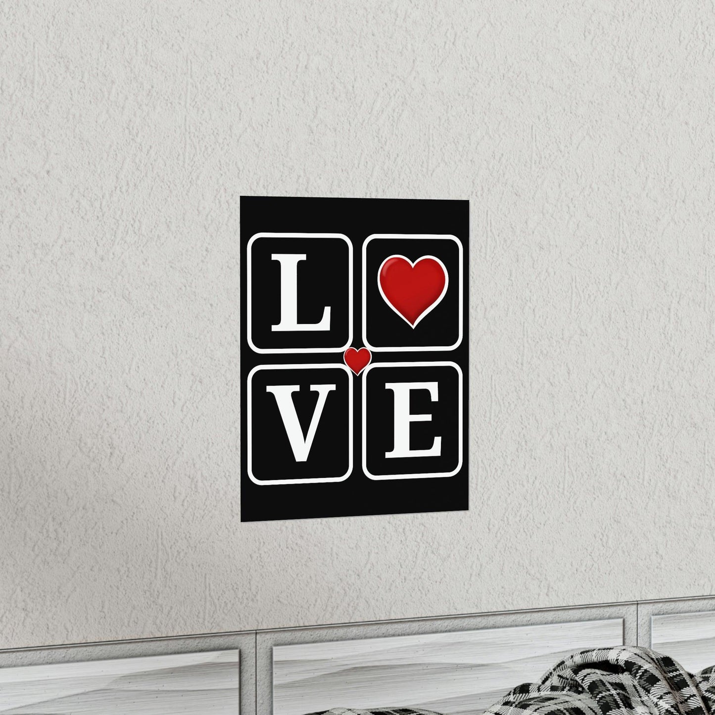 Love Square with Heart Premium Matte Vertical Posters - Giftsmojo
