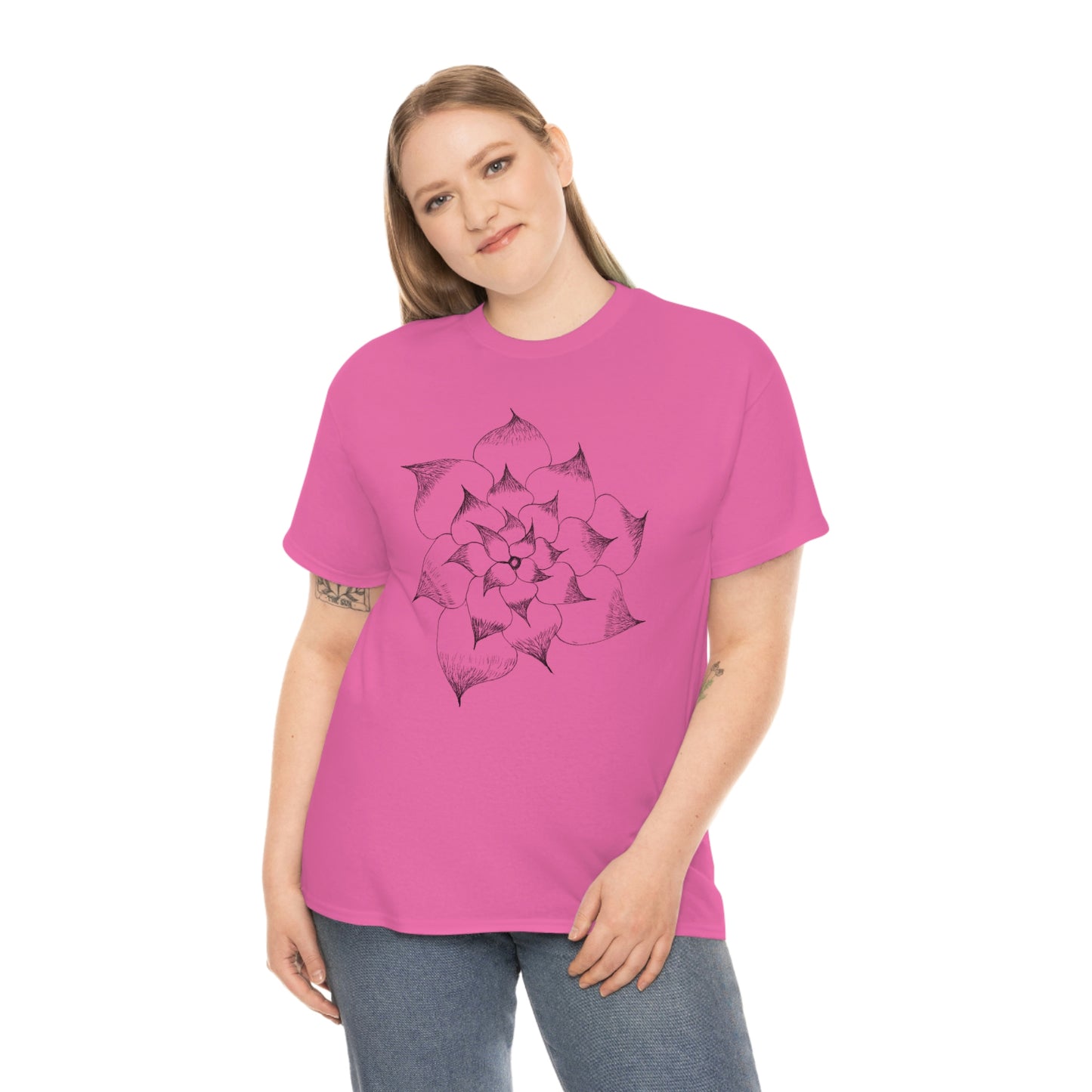 Flower Tee, custom designed tee, flower t-shirt, floral graphic tee