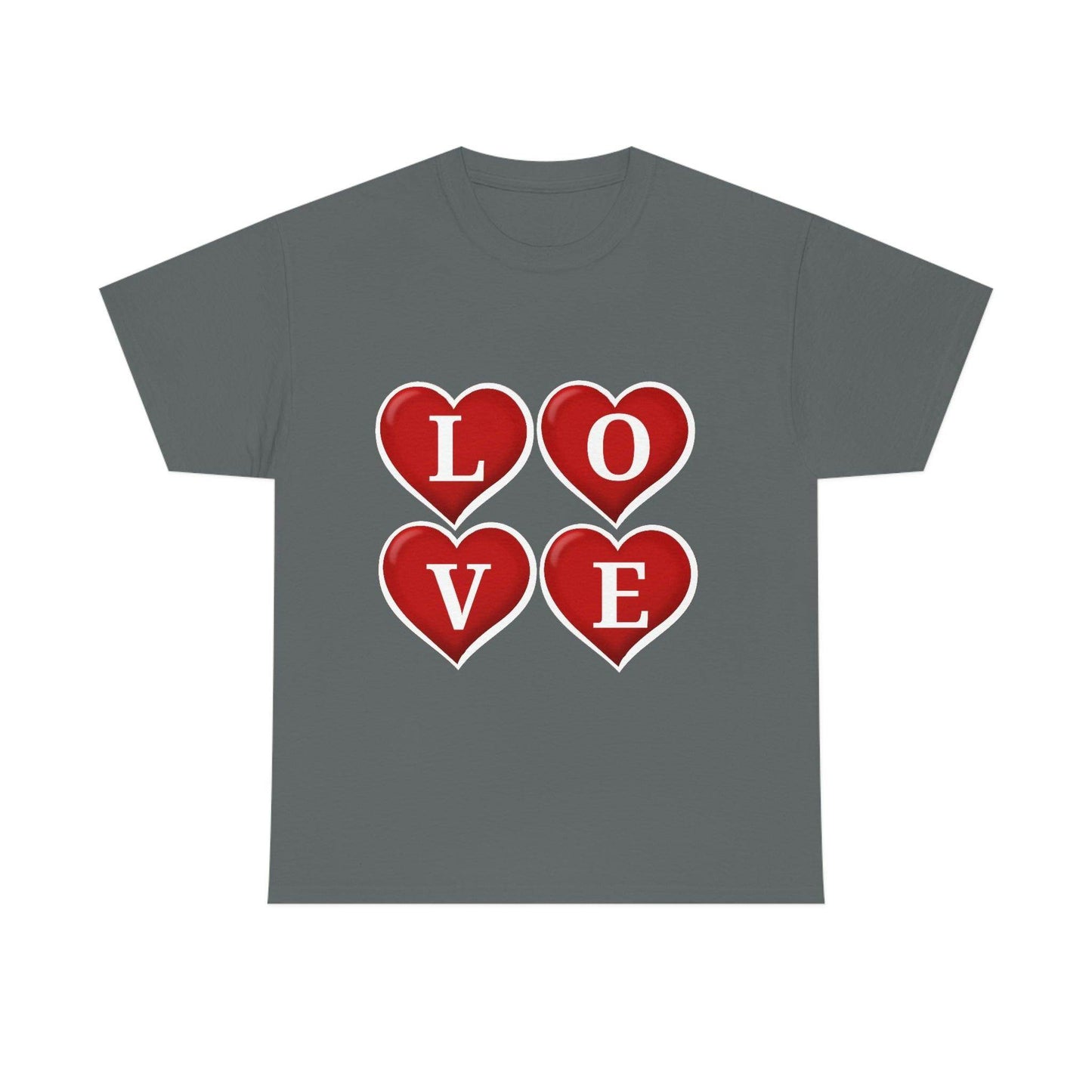 white 4hearts love Tee - Giftsmojo
