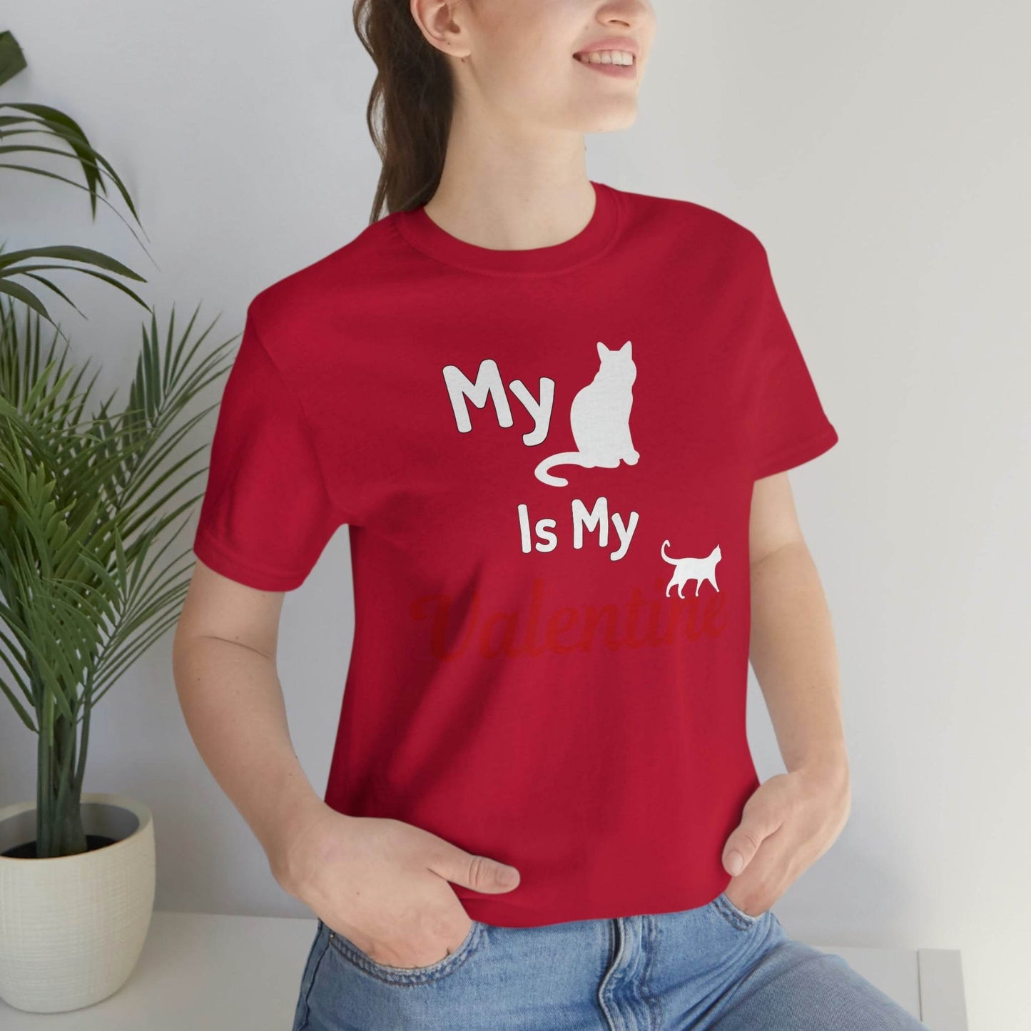 My Cat is My Valentine, Pet lover Valentine shirt - Cute cat lover shirt - gift for cat lovers - Giftsmojo