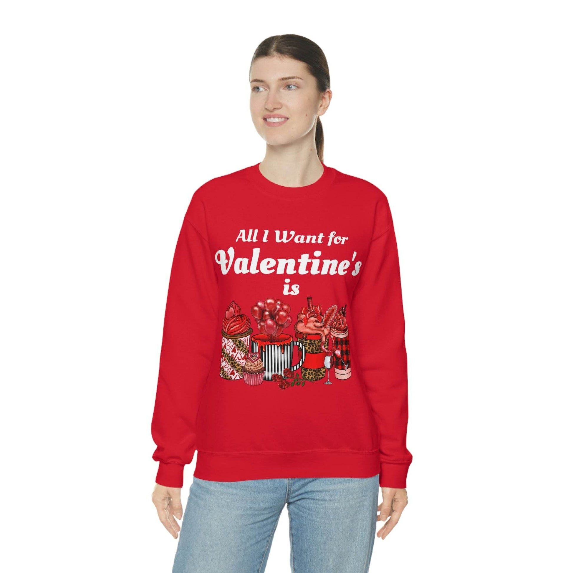 All I want for Valentines is Coffee Sweatshirt - Giftsmojo