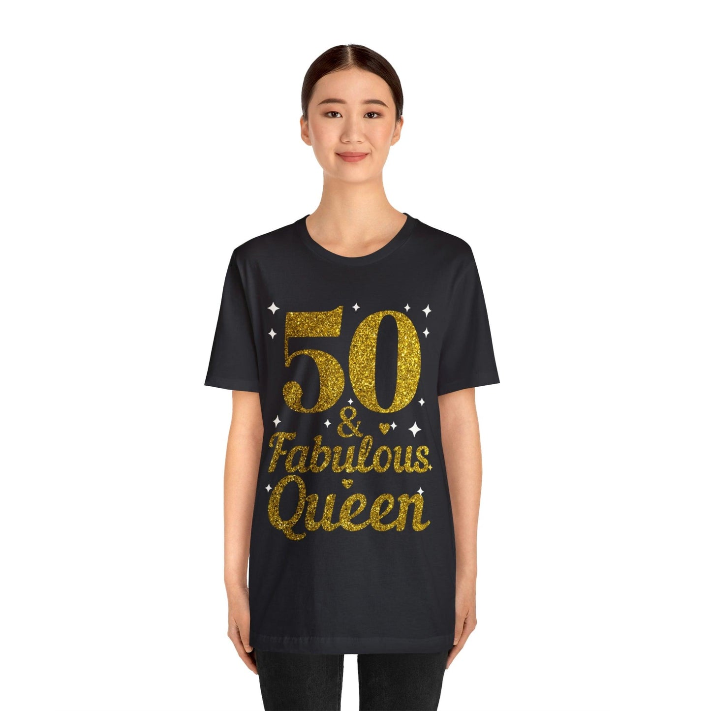 Funny 50th birthday shirt, 50th birthday Tshirt, 50 and fabulous Queen, birthday queen shirt, Gift for 50th birthday, Vintage shirt, birthday gift, birthday girl shirt, mom’s birthday gift, mom gift, wife gift, - Giftsmojo