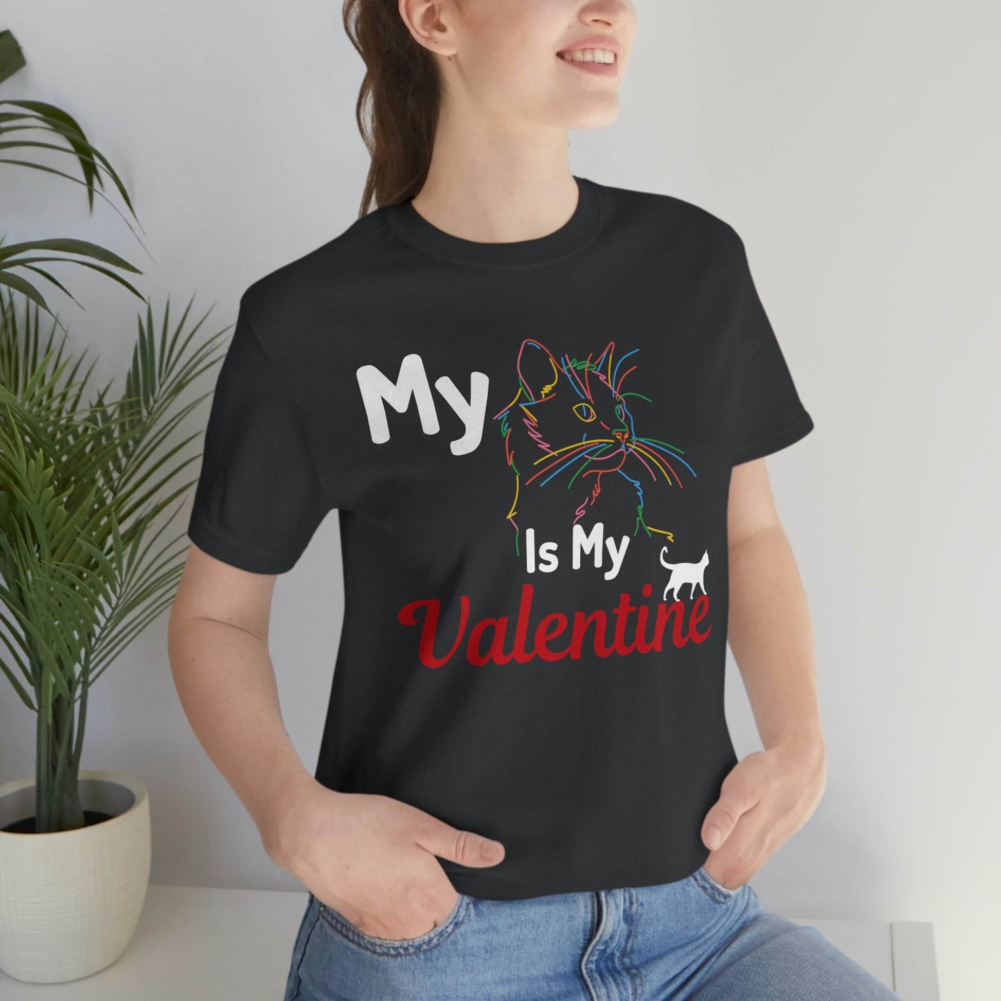 My Cat is My Valentine, Cute Pet lover Valentine shirt - Cute Cat lover shirt - Cat Mom shirt - Giftsmojo