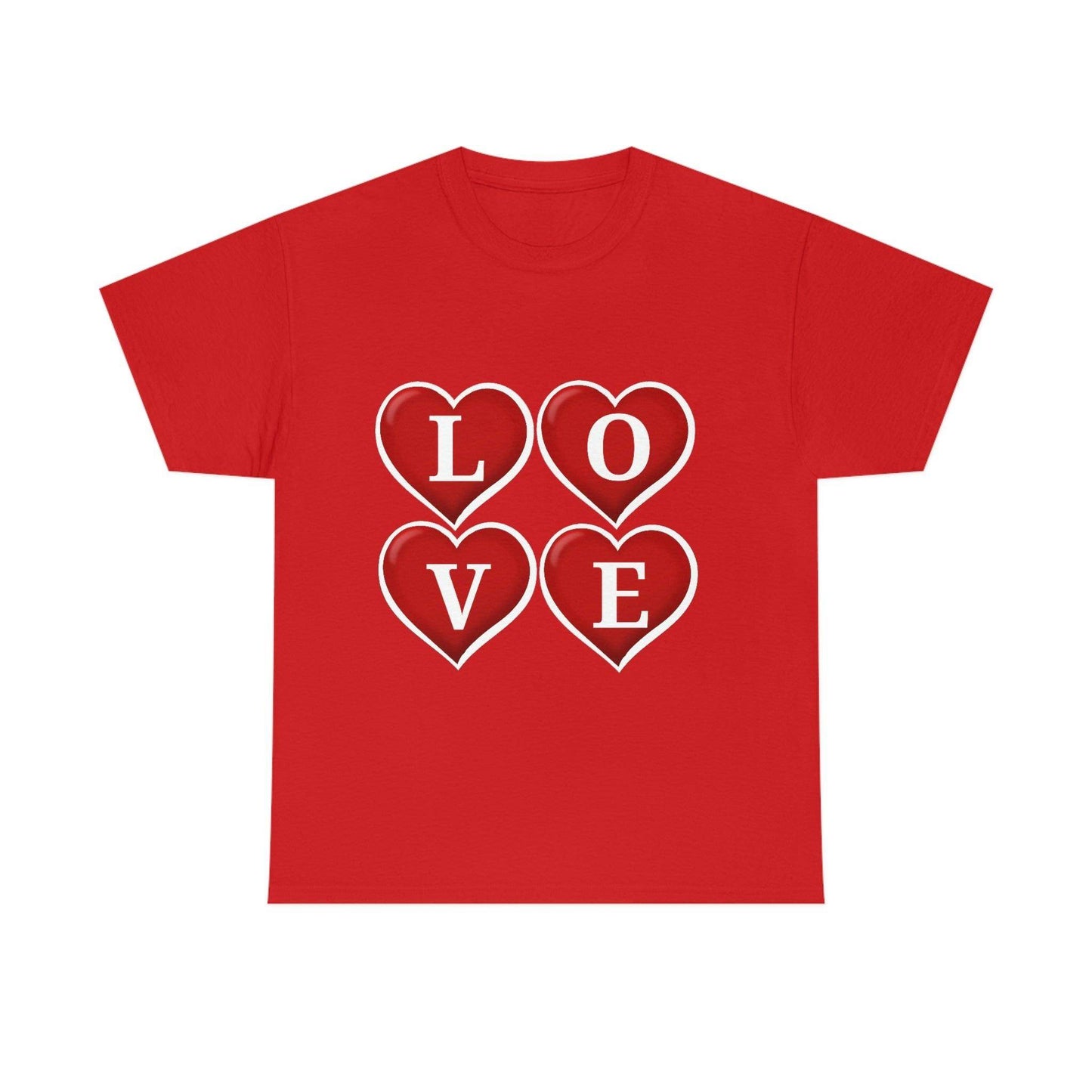 white 4hearts love Tee - Giftsmojo