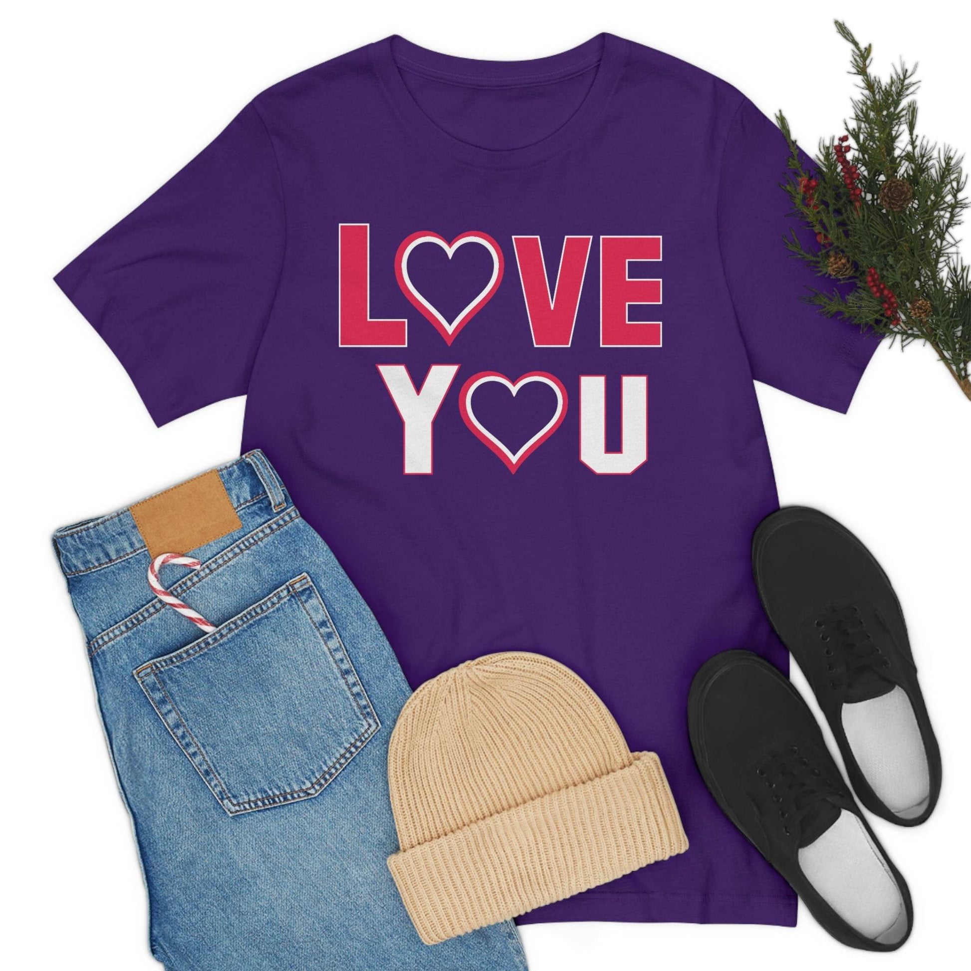 love you heart Tee - Giftsmojo