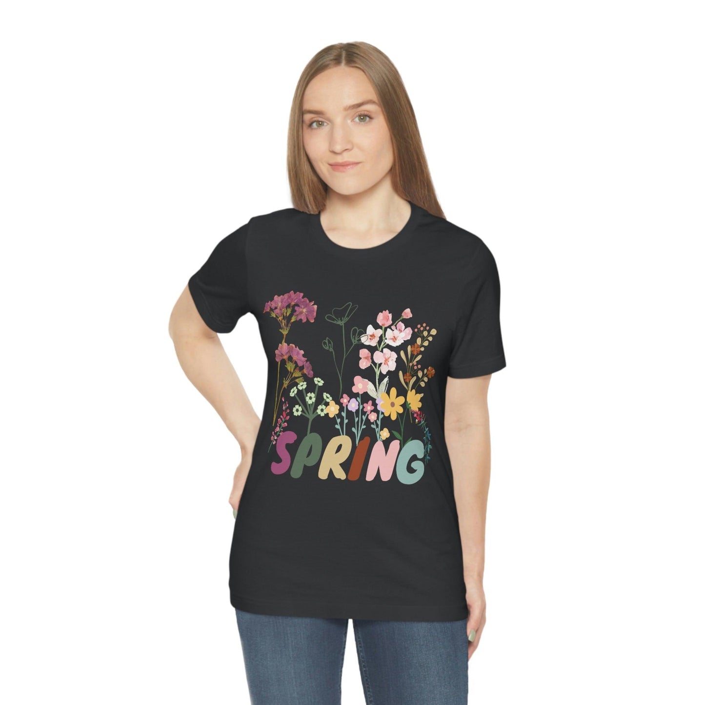 Spring Shirt, Flower T shirt, Vintage Botanical Shirt, Vintage T-shirt, Graphic Tshirt, Botanical Print, Vintage Flower Shirt, Wildflower,
