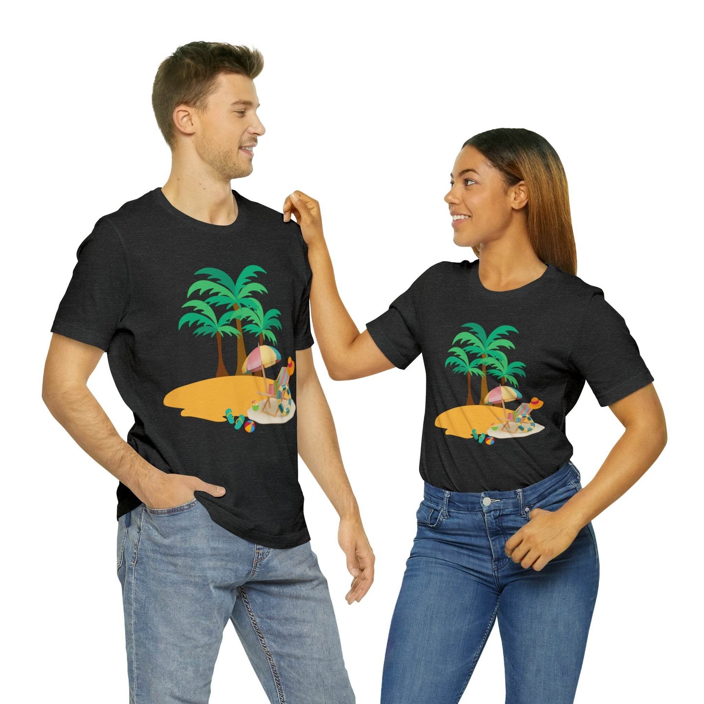 Beach shirt, Beach t-shirt, Summer shirt, Beachwear, Beach fashion, Tropical print, Trendy design, Stylish beach apparel - Giftsmojo