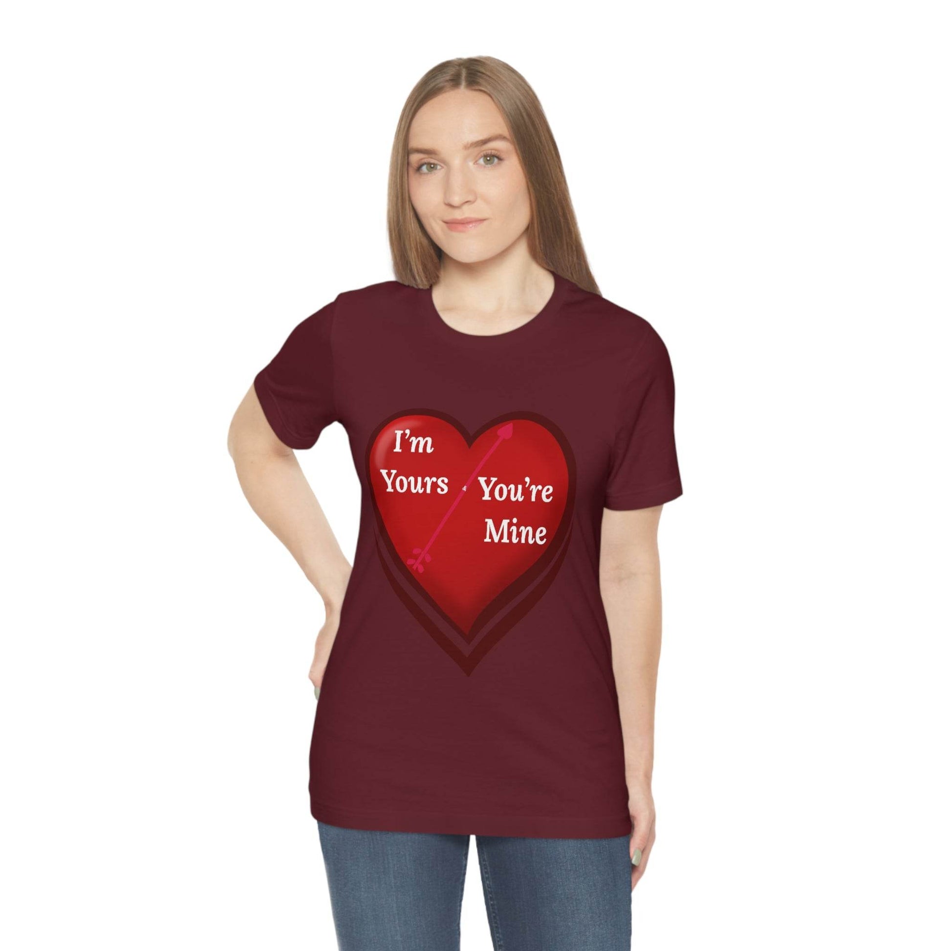 I'm Yours and You're Mine Heart Tee - Giftsmojo