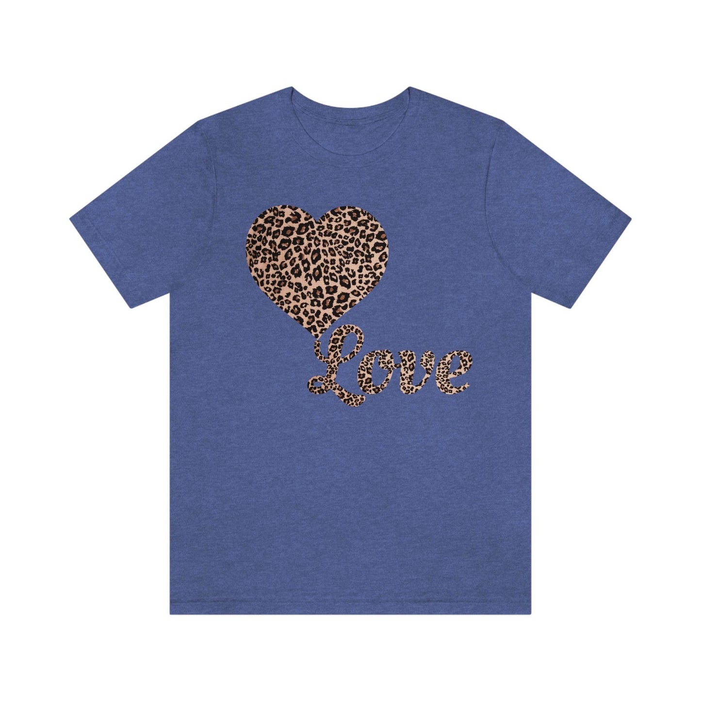 Love Heart, Leopard Print Tee - Giftsmojo