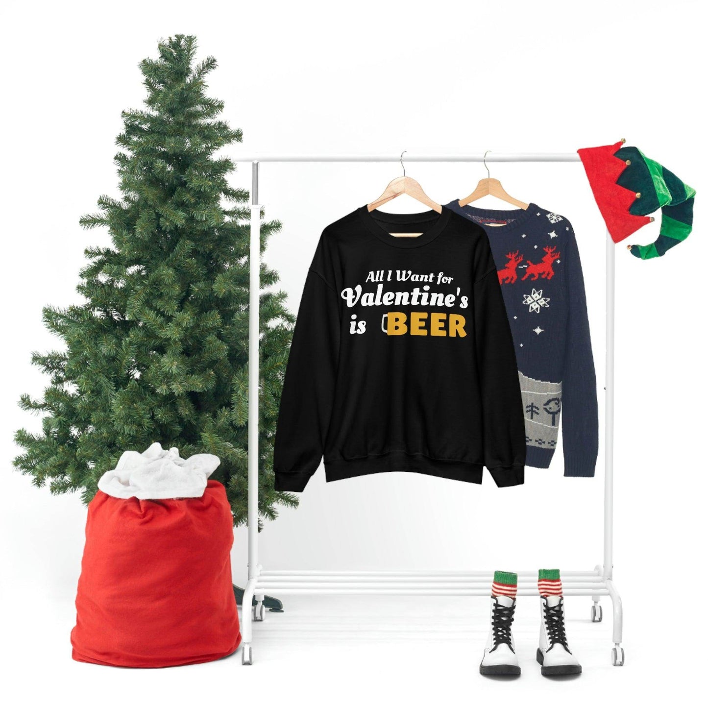 All I want for Valentine's is Beer Sweatshirt - Giftsmojo