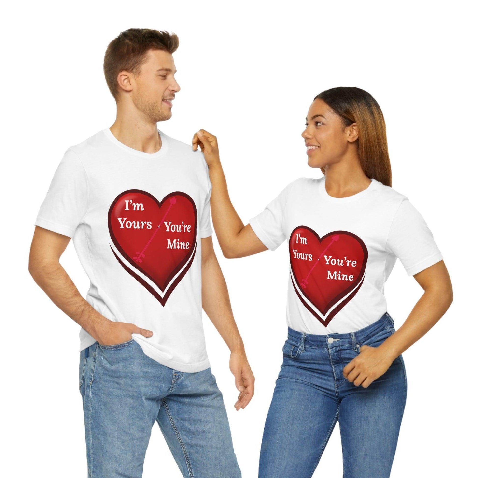 I'm Yours and You're Mine Heart Tee - Giftsmojo