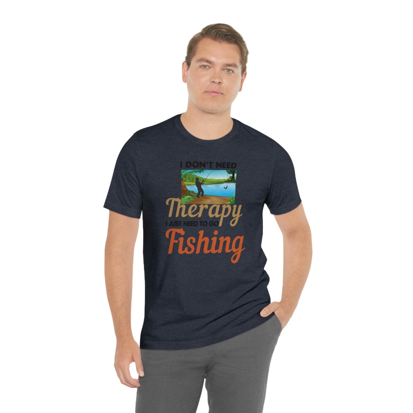 Fishing T-shirt dad shirt dad gift outdoor lover gift - fishing gift nature lover shirt I don't need therapy I just need to go Fishing shirt - Giftsmojo