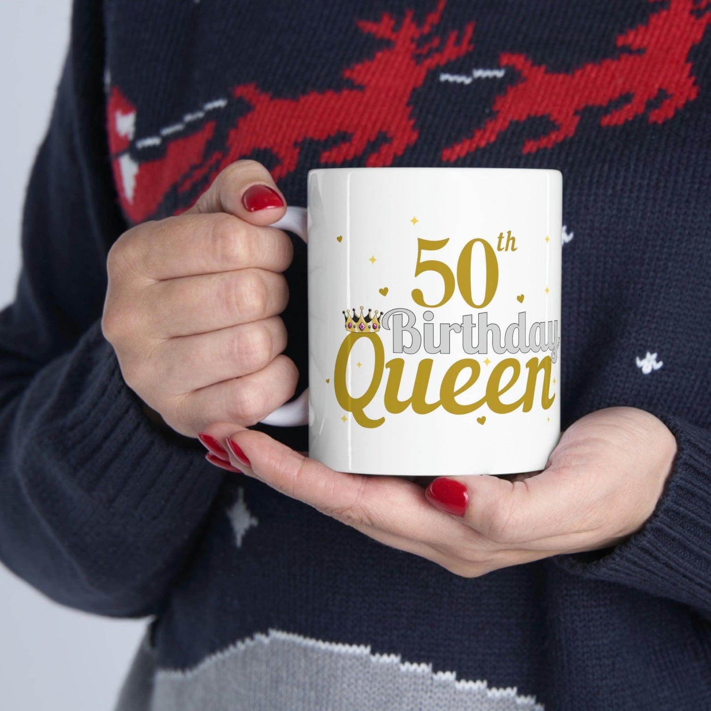 50th Birthday Queen Mug | Limited Edition Gift - Giftsmojo