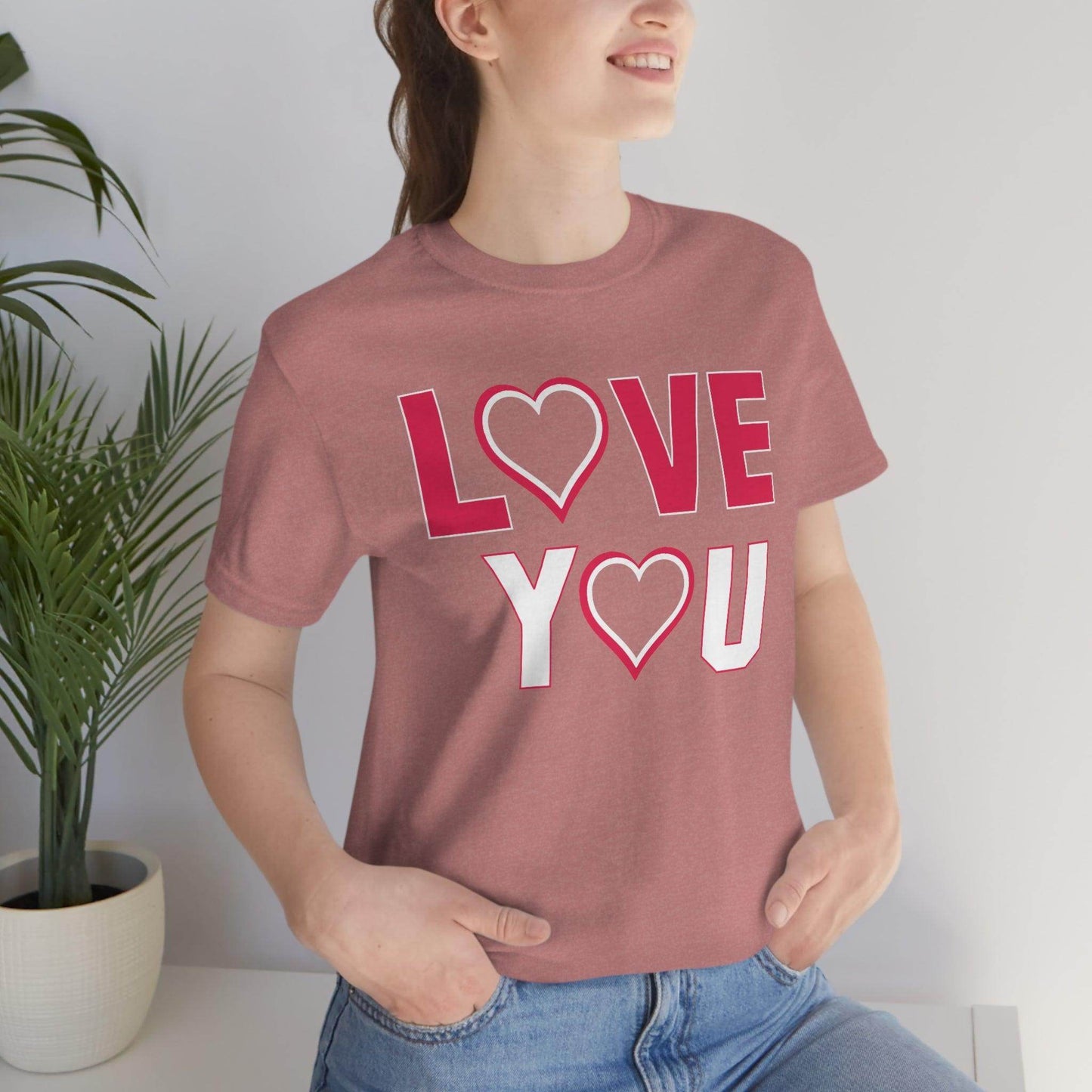 love you heart Tee - Giftsmojo