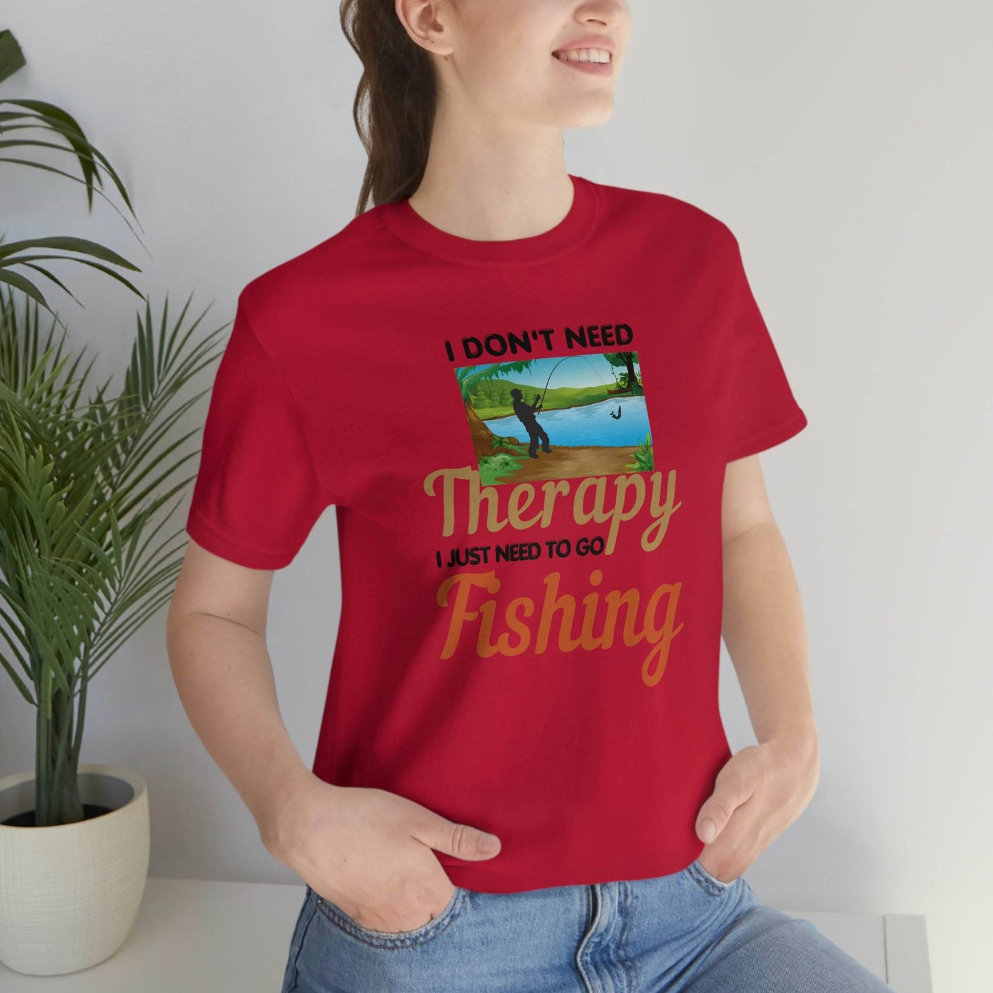 Fishing T-shirt dad shirt dad gift outdoor lover gift - fishing gift nature lover shirt I don't need therapy I just need to go Fishing shirt - Giftsmojo
